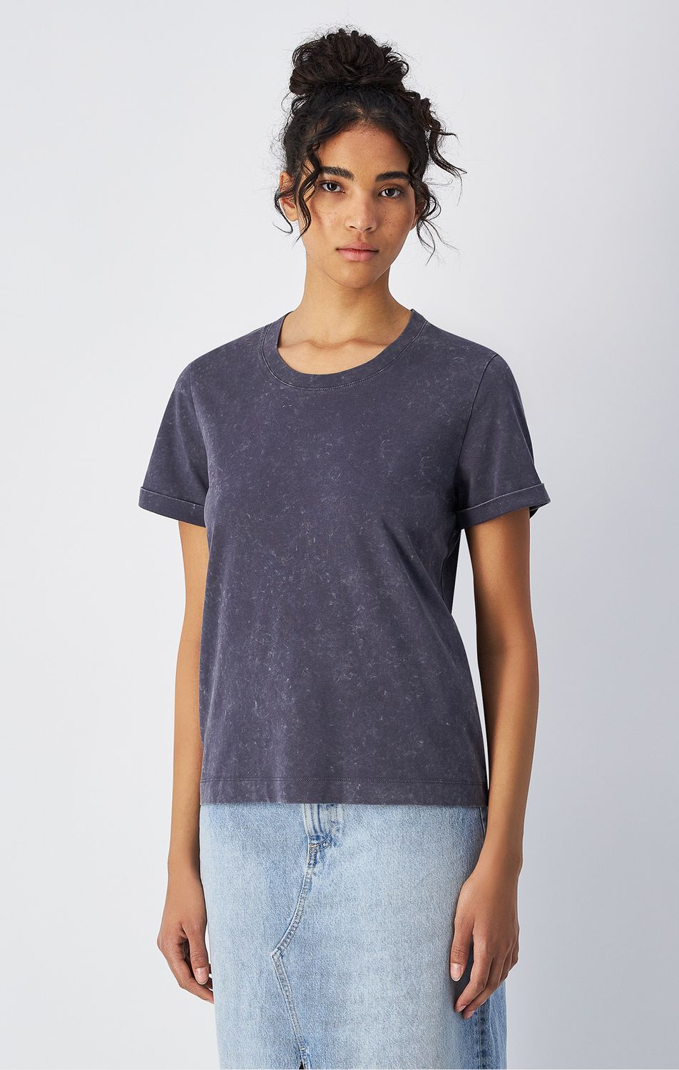 Mineral Dye Kadın Gri Standard Fit SS Tee | Champion Türkiye
