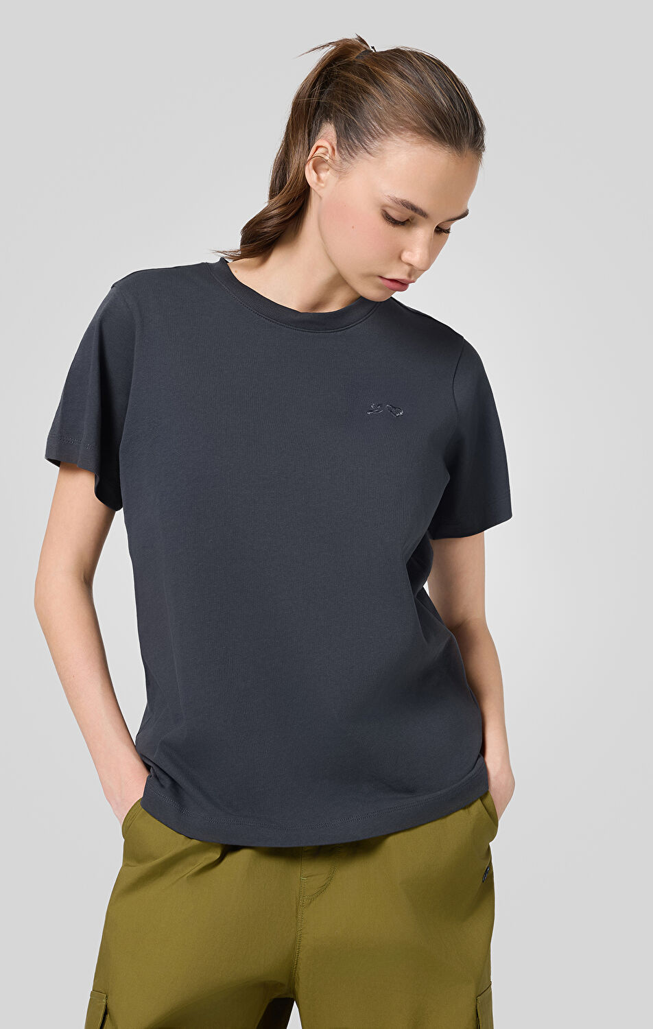 Eco Future Kadın Gri Standard Fit SS Tee | Champion Türkiye