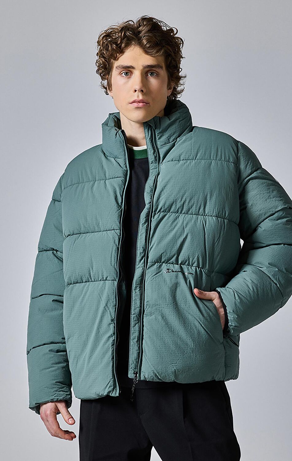 Outdoor Erkek Yeşil Standard Fit Jacket | Champion Türkiye