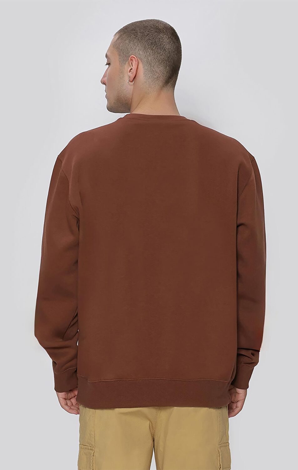 Graphic Gallery Erkek Kahverengi Cozy Fit Crewneck Sweatshirt
