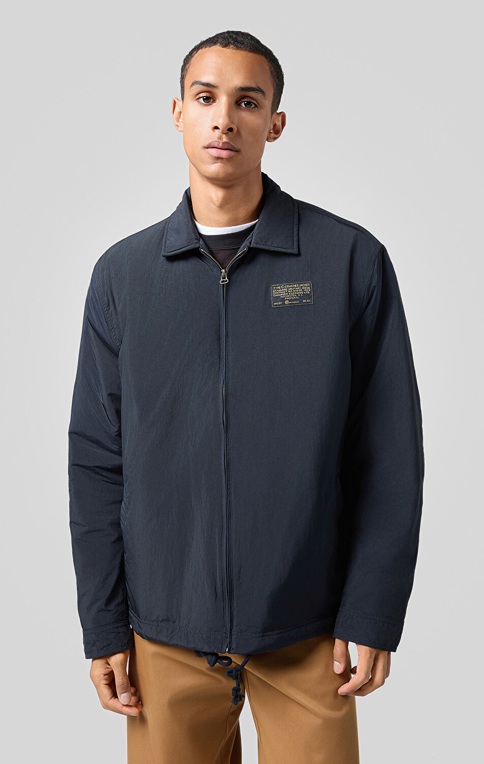 Index & Archive Erkek Siyah Custom Fit Coach Jacket | Champion Türkiye