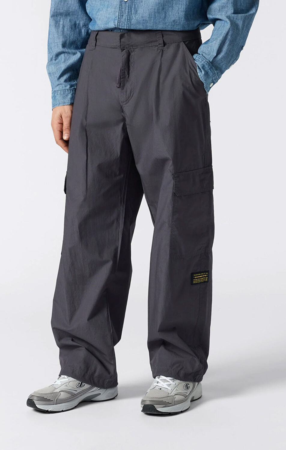 Desert Trip Erkek Gri Loose Fit Woven Cargo Pants | Champion Türkiye