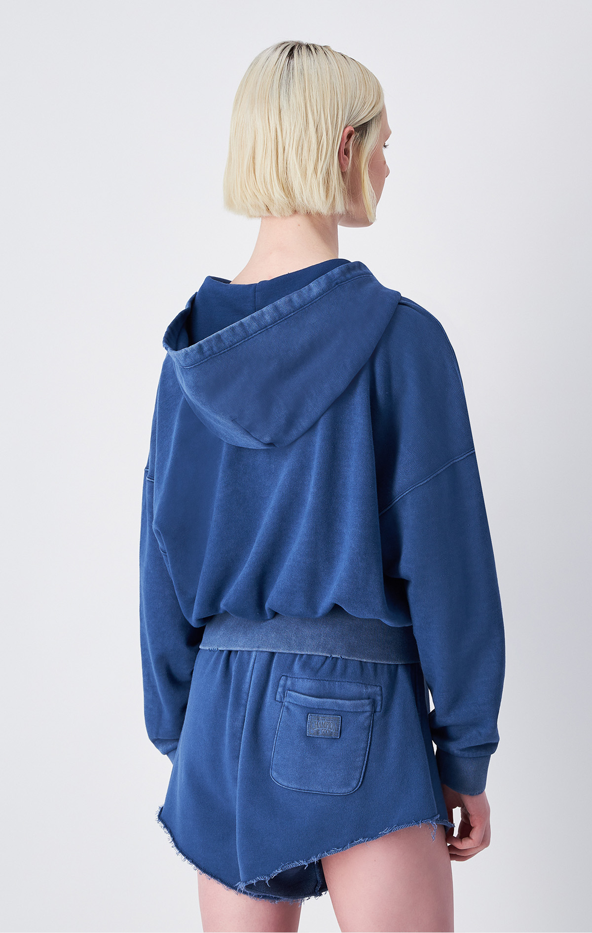 Time Capsule Kadın Mavi Loose Fit Full Zip Hoodie Sweatshirt