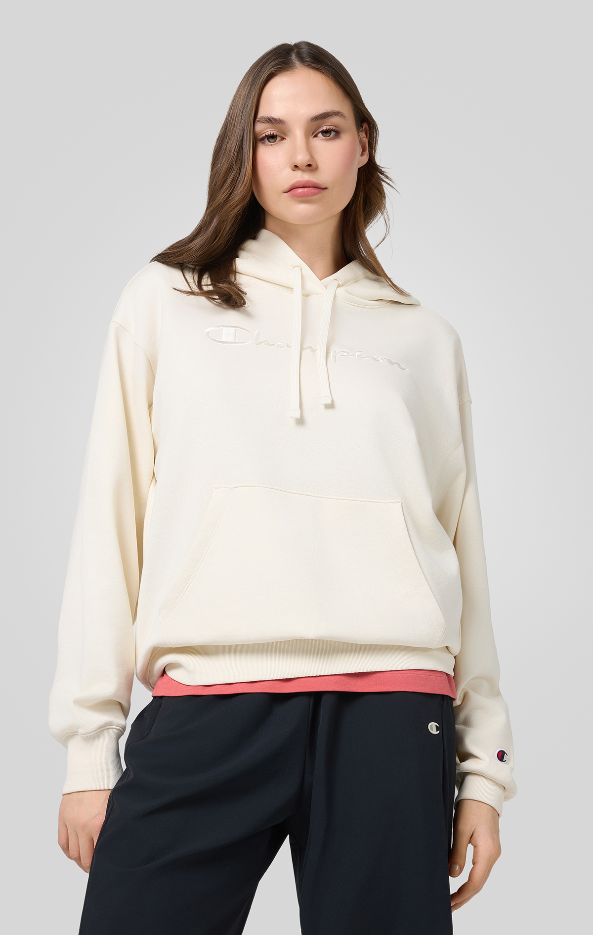 Icons Kadın Yeşil Standard Fit Hooded Sweatshirt | Champion Türkiye