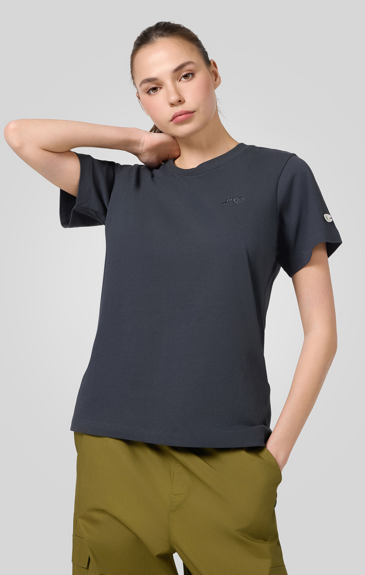 Eco Future Kadın Bej Standard Fit SS Tee | Champion Türkiye