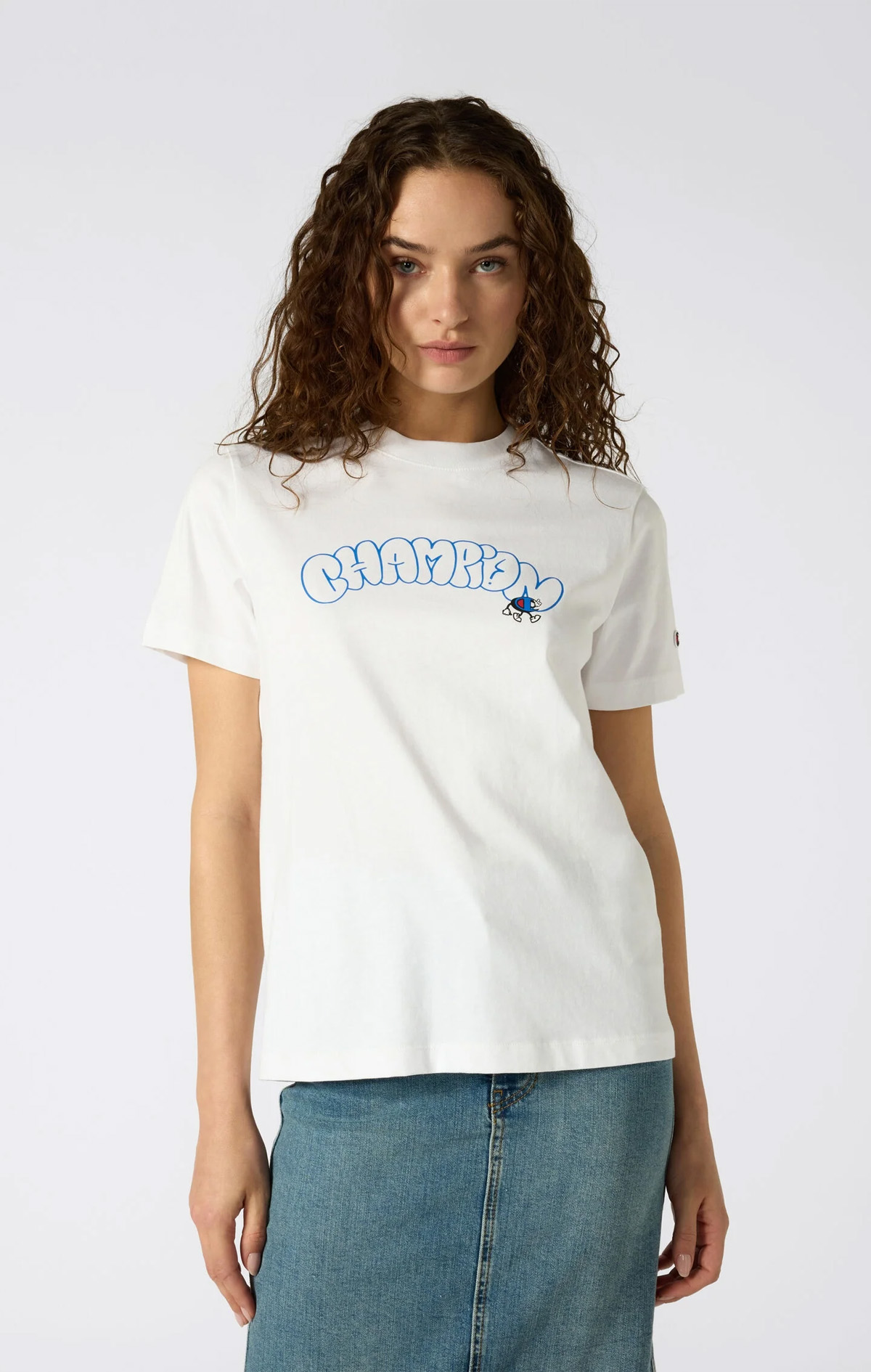 C-Table Kadın Siyah Loose Fit SS Tee | Champion Türkiye