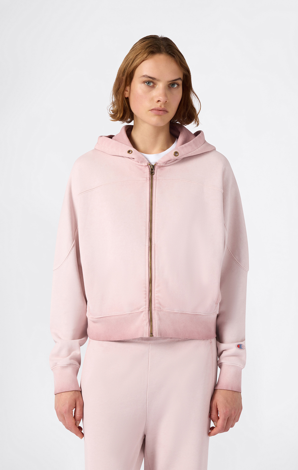 Time Capsule Kadın Pembe Standard Fit Full Zip Hoodie Sweatshirt
