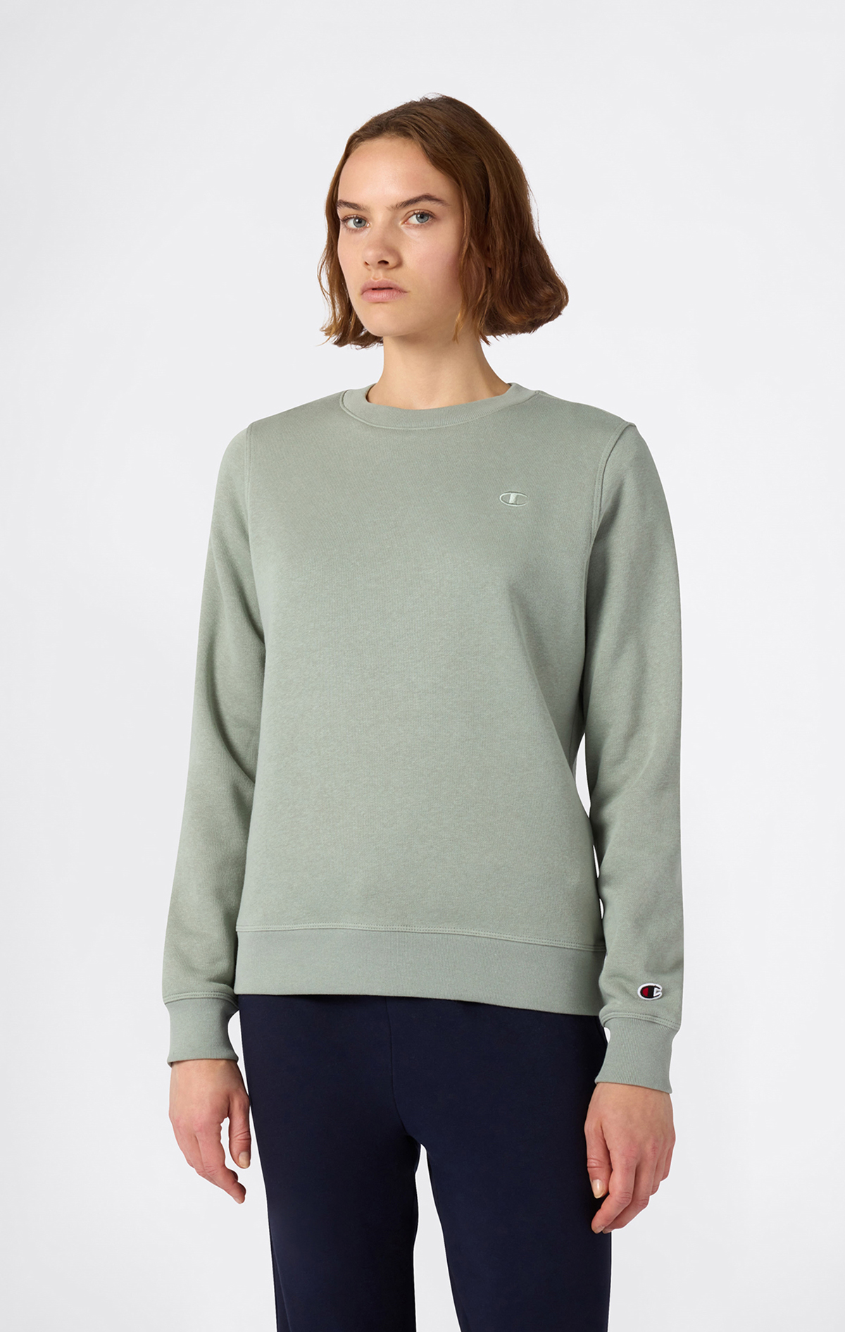 Icons Kadın Yeşil Slim Fit Crewneck Sweatshirt | Champion Türkiye
