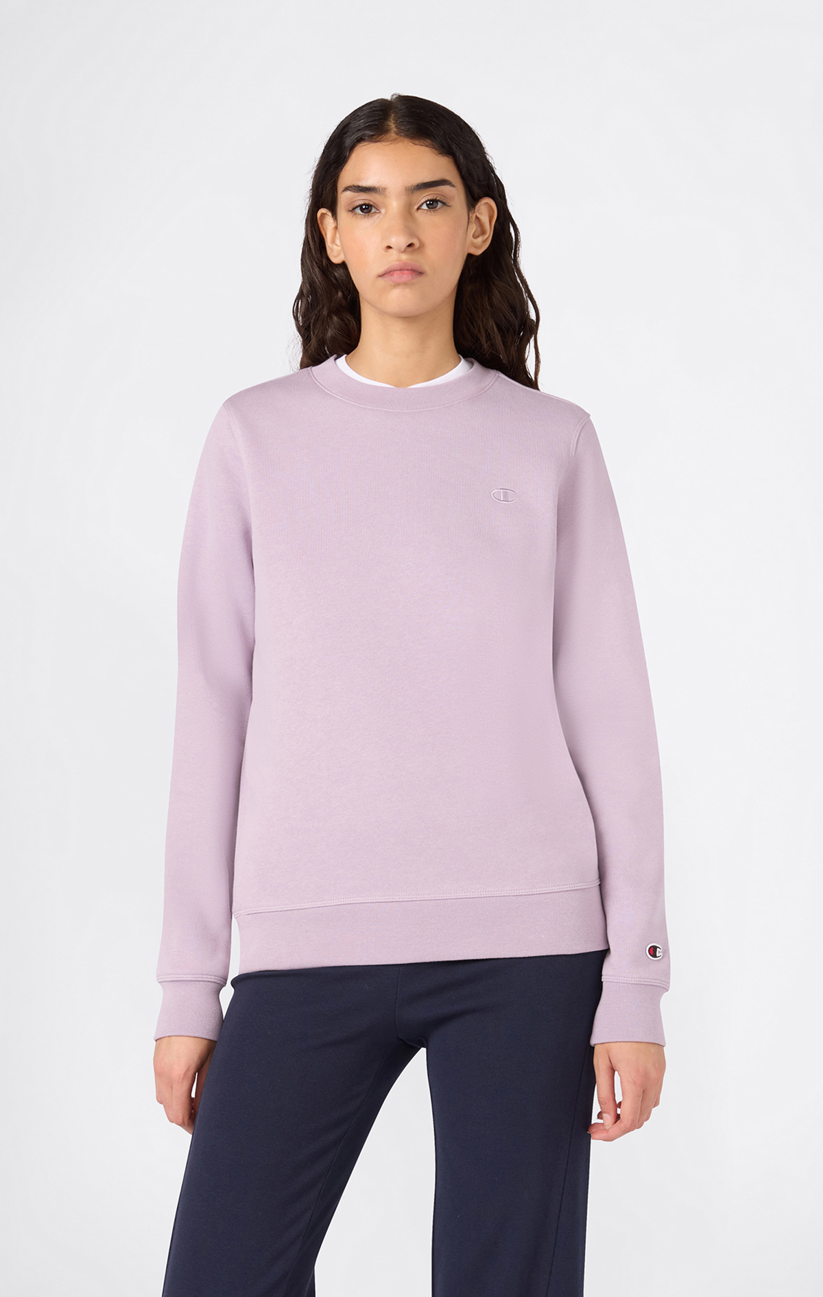 Icons Kadın Mor Slim Fit Crewneck Sweatshirt | Champion Türkiye