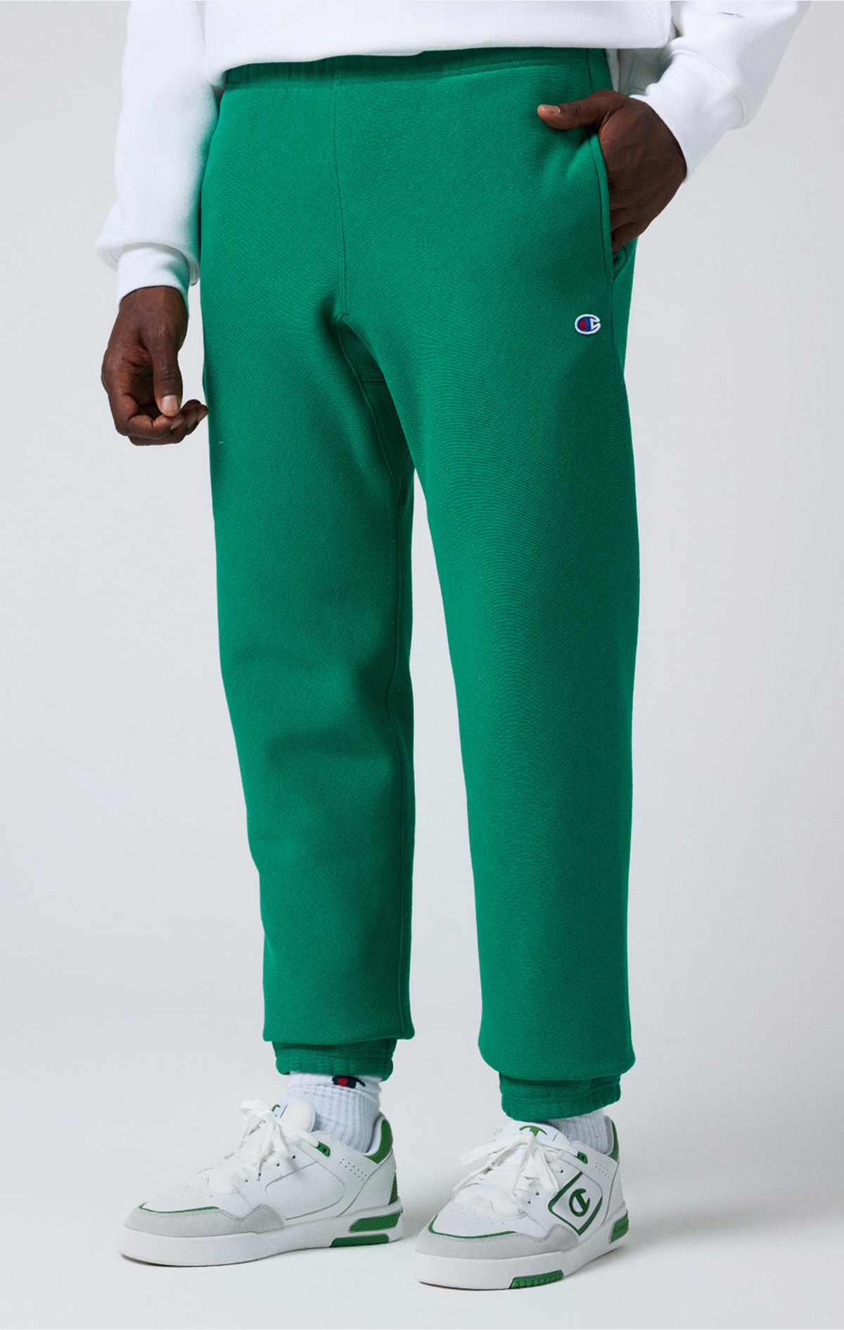 e*i様 【Special】80s champion reverse weave Reverse Weave Erkek Yeşil Custom Fit Elastic Cuff Pants | Champion