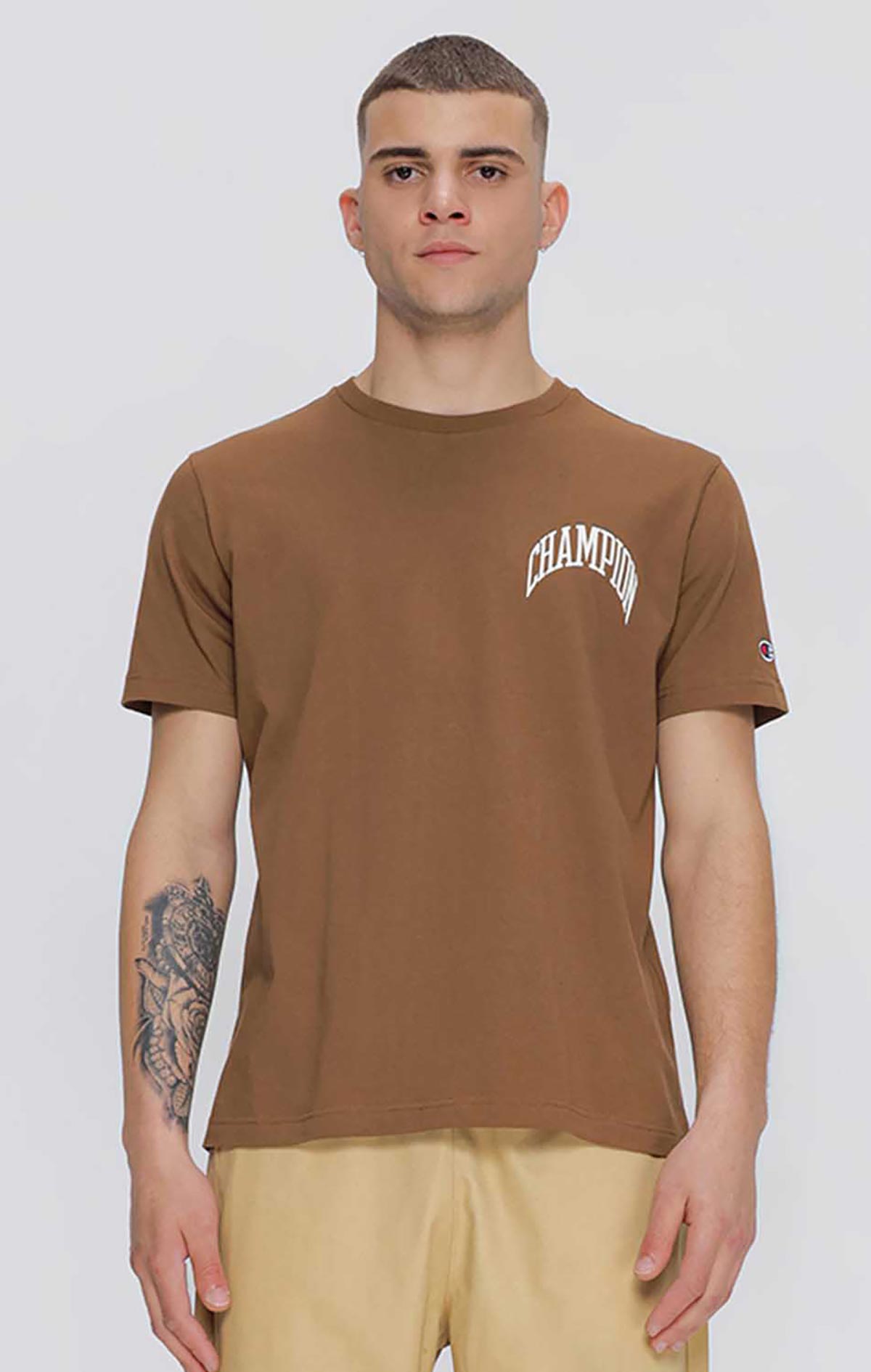 City Explorer Erkek Kahverengi Comfort Fit Crewneck T-Shirt