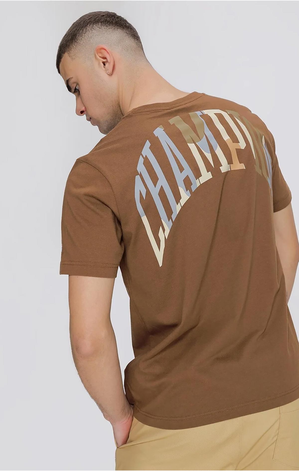 City Explorer Erkek Kahverengi Comfort Fit Crewneck T-Shirt