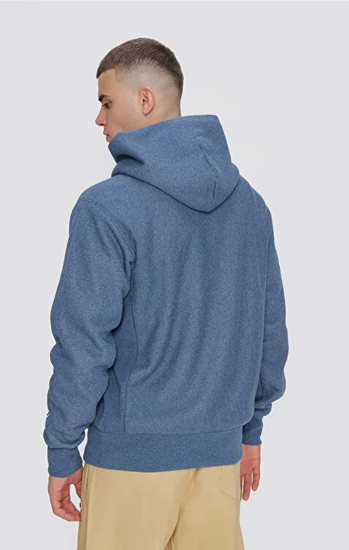 Reverse Weave Erkek Bej Custom Fit Hooded Sweatshirt | Champion