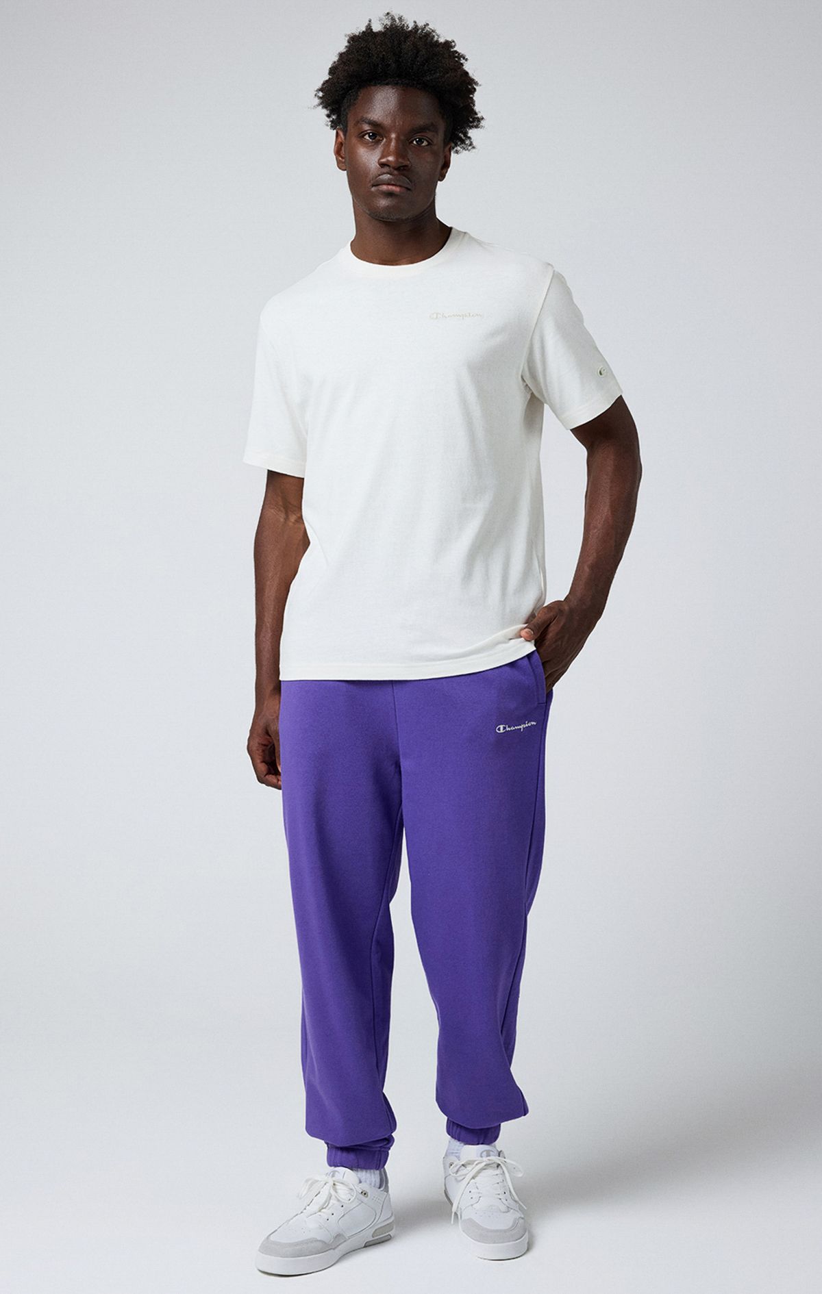 Eco Future Erkek Mavi Custom Fit Elastic Cuff Pants | Champion Türkiye