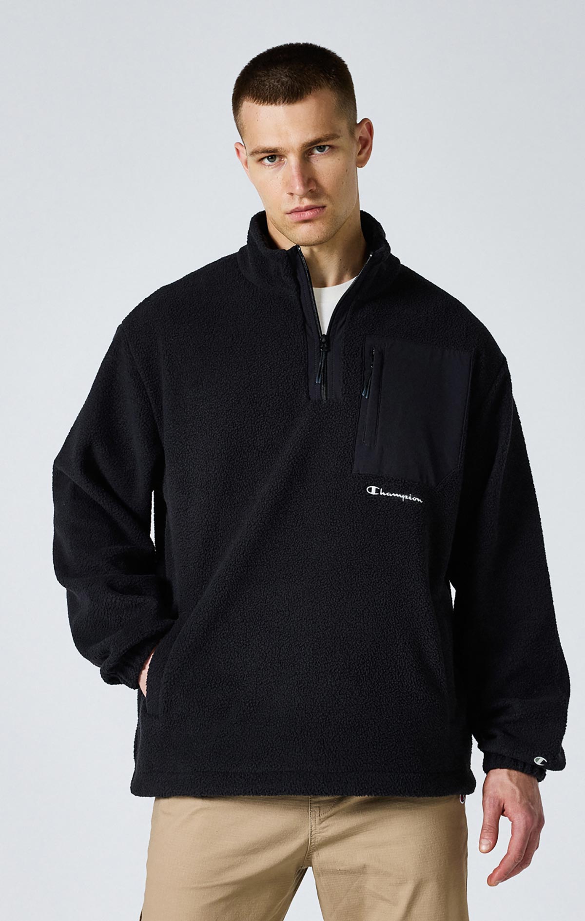 Eco Future Erkek Bej Custom Fit Half Zip Top | Champion Türkiye