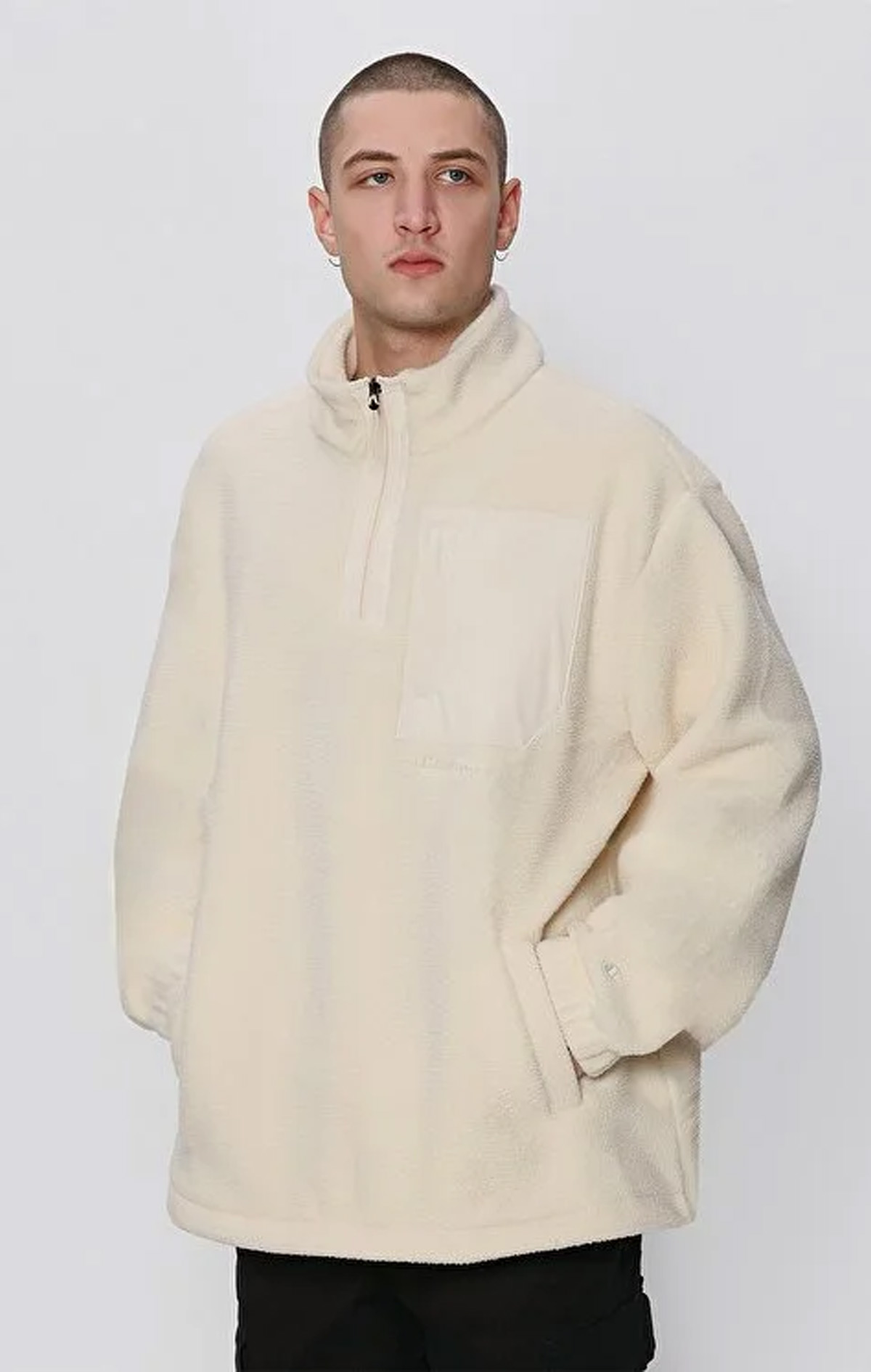Eco Future Erkek Bej Custom Fit Half Zip Top | Champion Türkiye