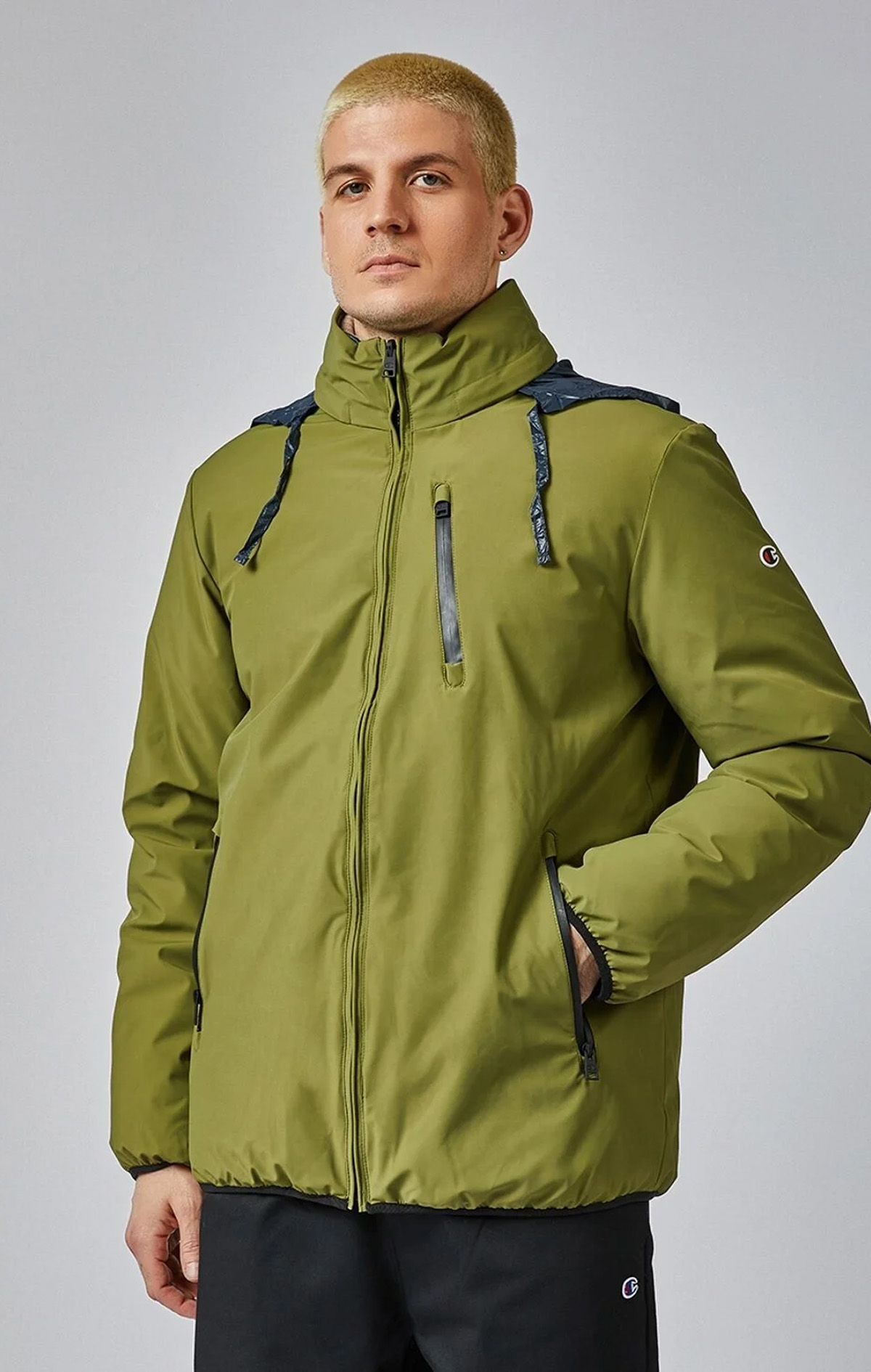 Outdoor Erkek Yeşil Standard Fit Reversible Jacket | Champion Türkiye