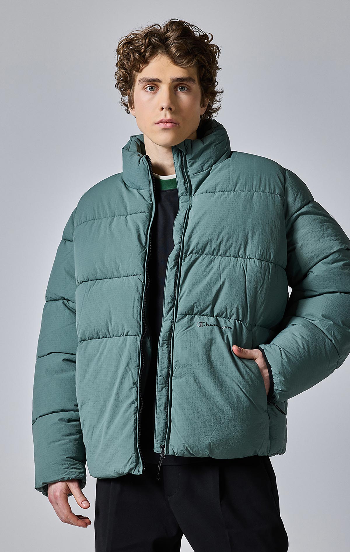 Outdoor Erkek Yeşil Standard Fit Jacket | Champion Türkiye