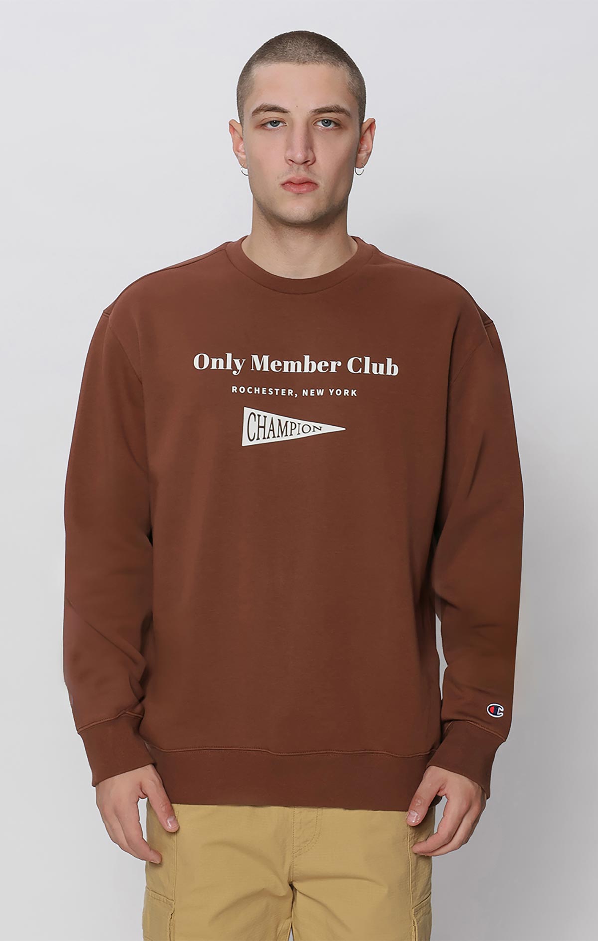 Graphic Gallery Erkek Kahverengi Cozy Fit Crewneck Sweatshirt