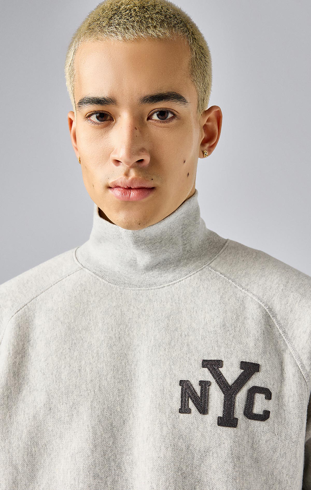 Archive Erkek Gri Custom Fit High Neck Sweatshirt | Champion Türkiye