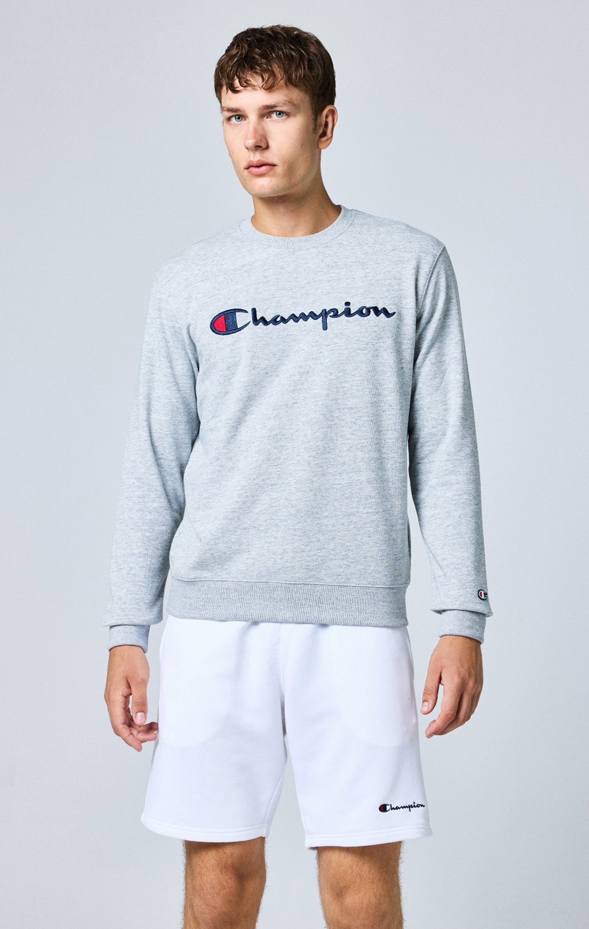 Icons Erkek Siyah Comfort Fit Crewneck Sweatshirt | Champion Türkiye