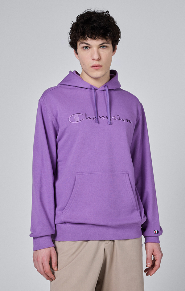 chiffon Icons Erkek Mor Cozy Fit Hooded Sweatshirt | Champion Türkiye