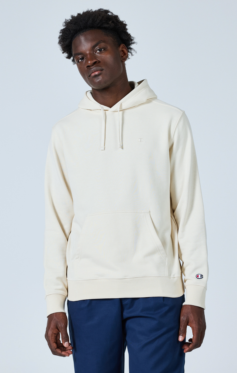 Icons Erkek Bej Cozy Fit Hooded Sweatshirt | Champion Türkiye