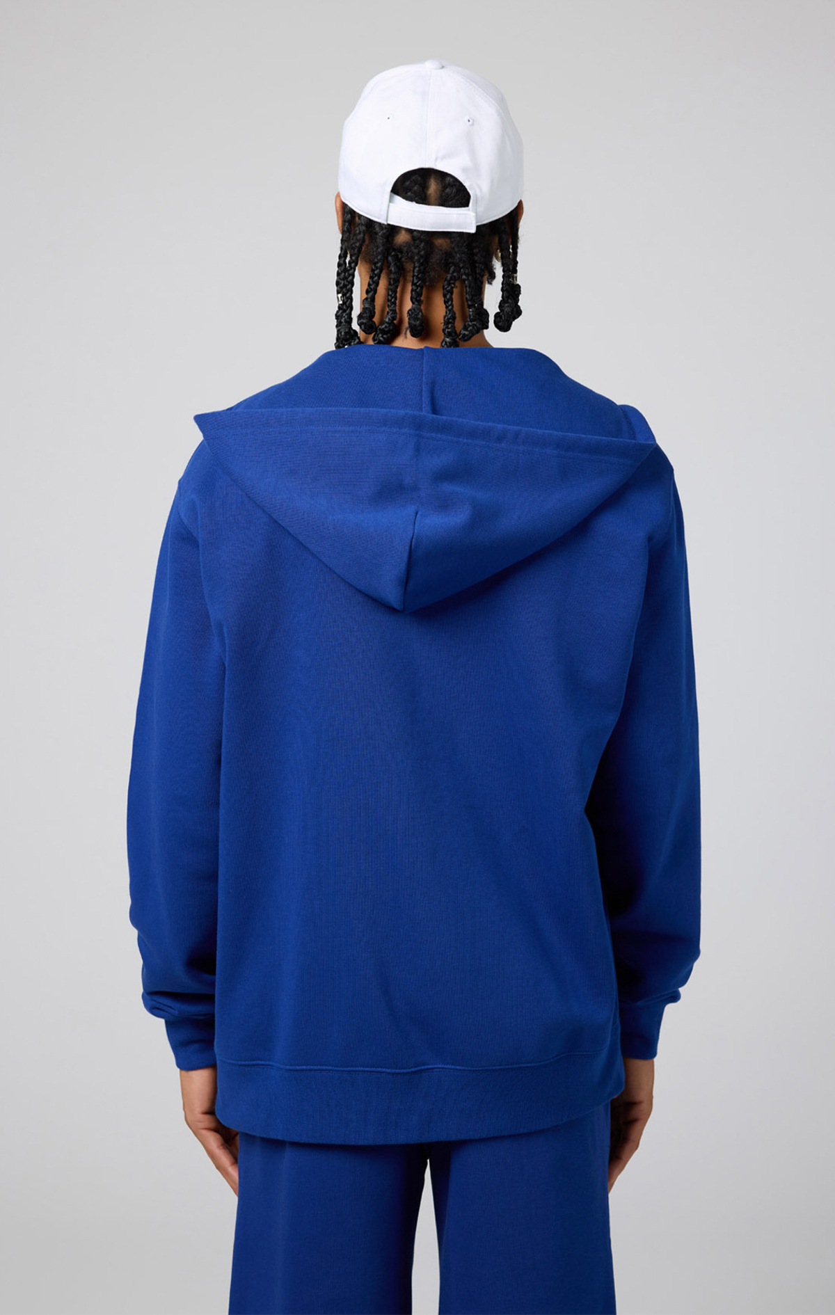Icons Erkek Mavi Cozy Fit Hooded Full Zip Sweatshirt | Champion