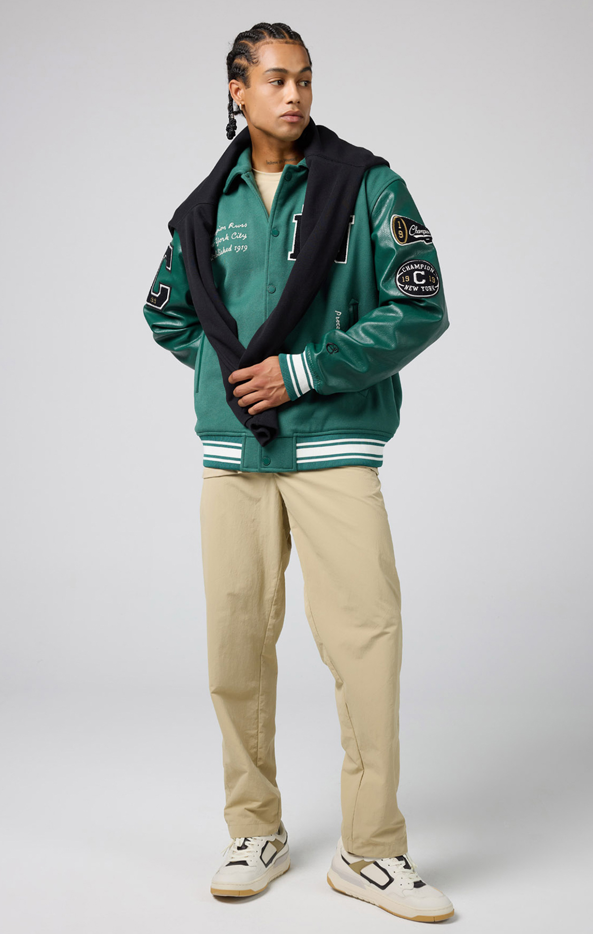 Archive Erkek Yeşil Oversized Fit Bomber Jacket | Champion Türkiye