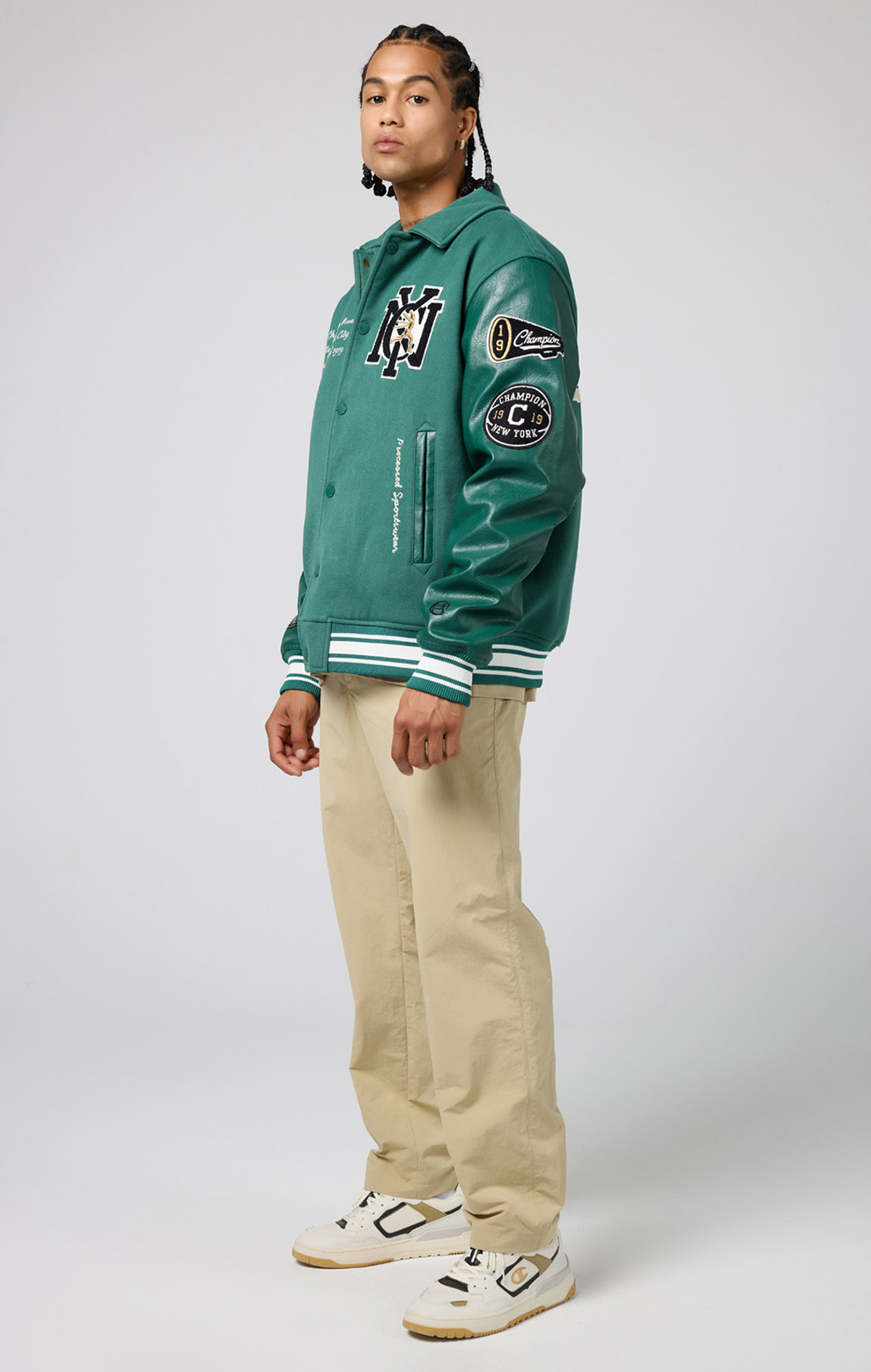 Archive Erkek Yeşil Oversized Fit Bomber Jacket | Champion Türkiye