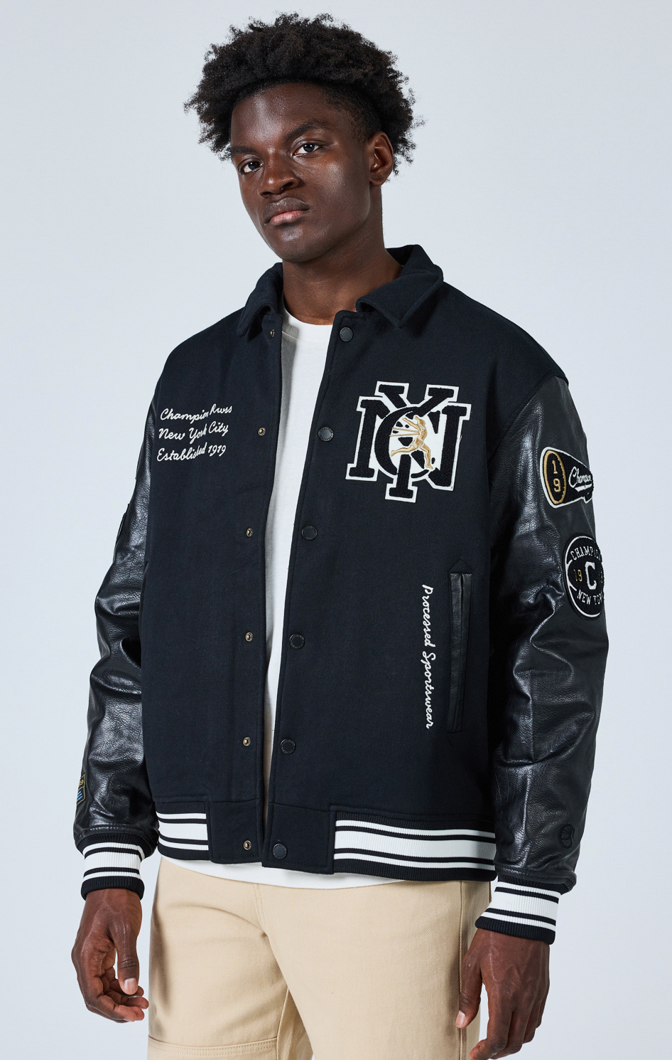 SEVESKIG Beaver Award jacket スタジャン　XL Archive Erkek Yeşil Oversized Fit Bomber Jacket | Champion Türkiye