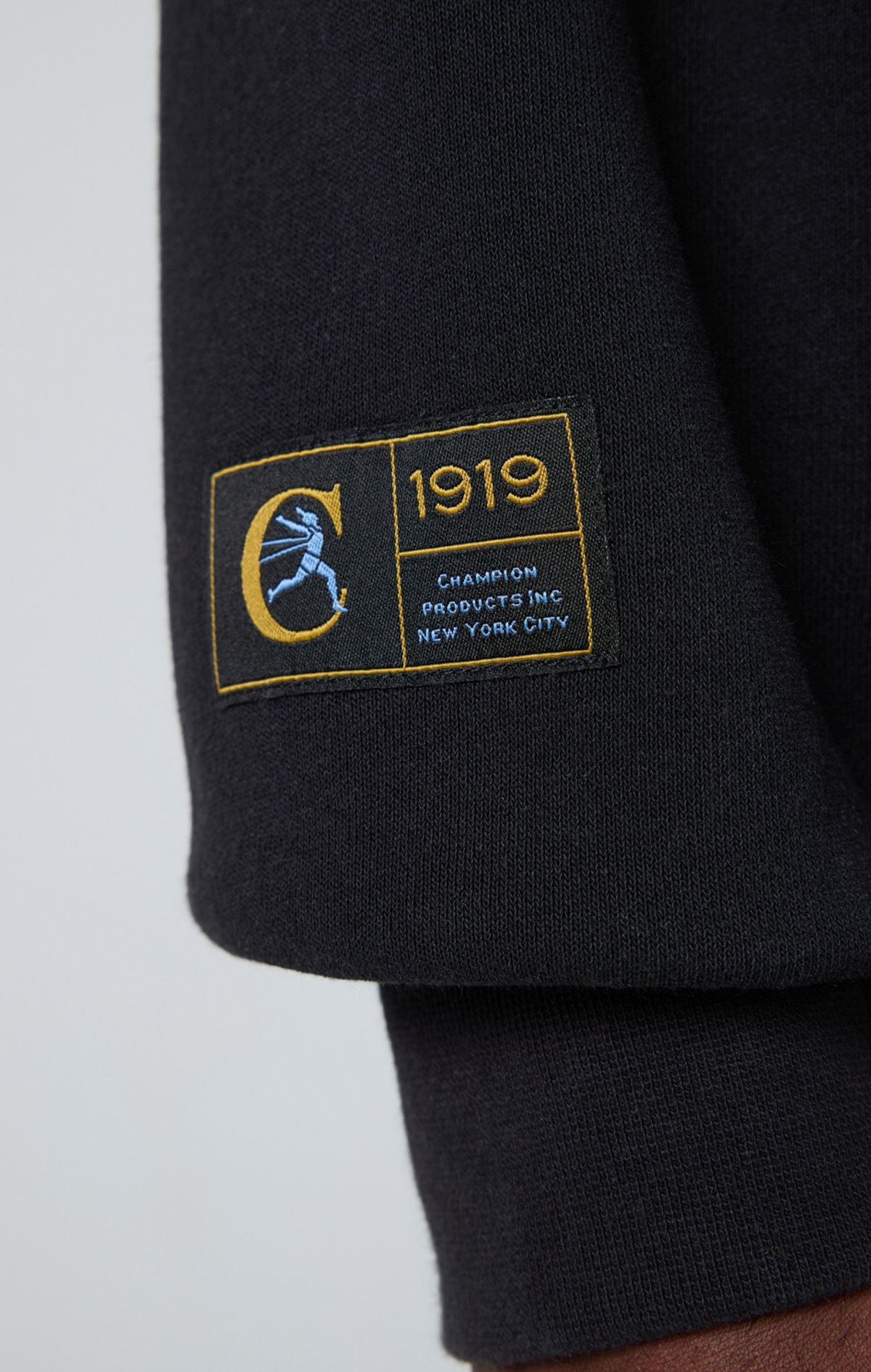 Archive Erkek Siyah Boxy Fit Hooded Full Zip Sweatshirt | Champion
