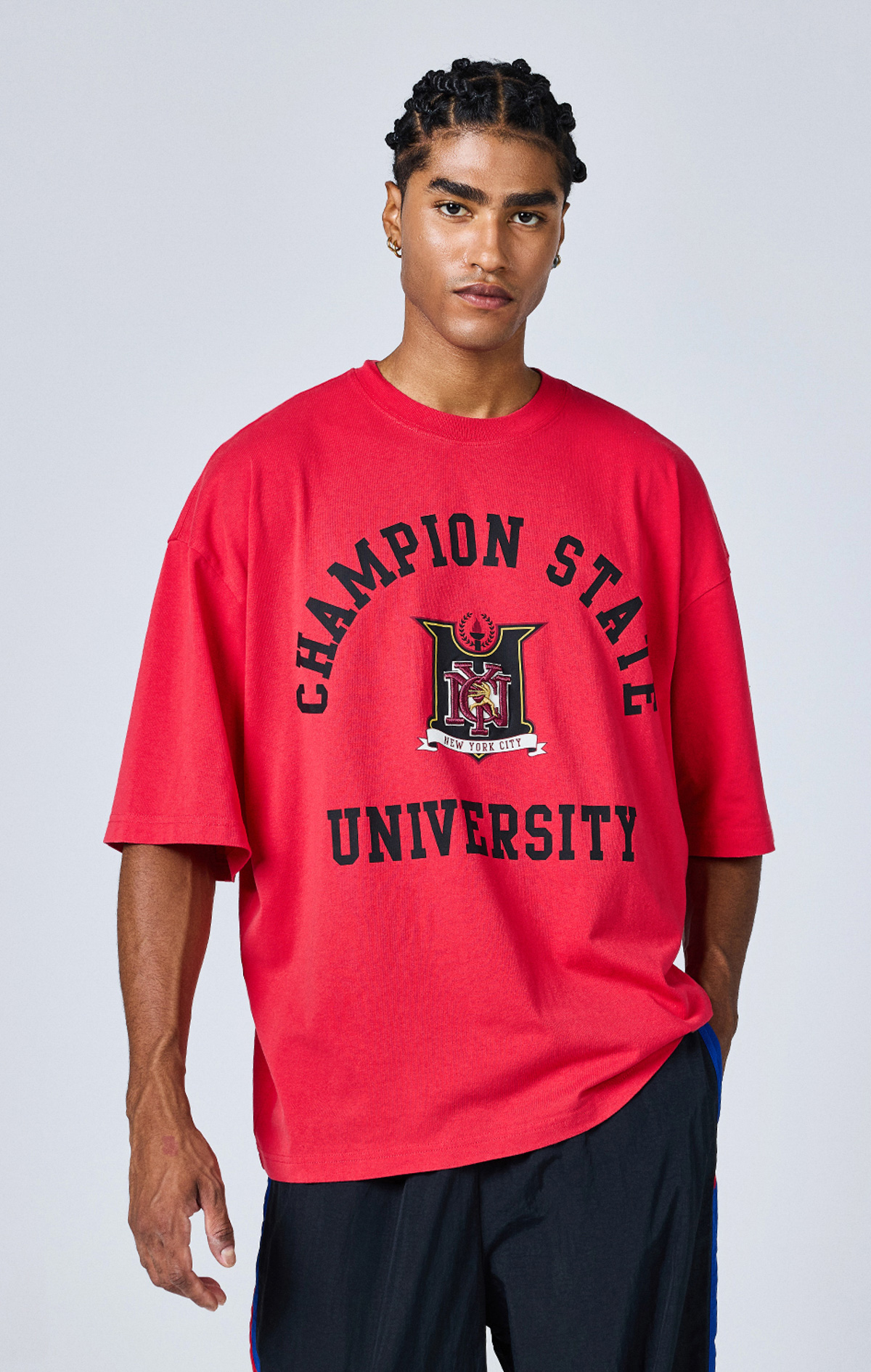 Archive Erkek Kırmızı Boxy Fit Crewneck T-Shirt | Champion Türkiye