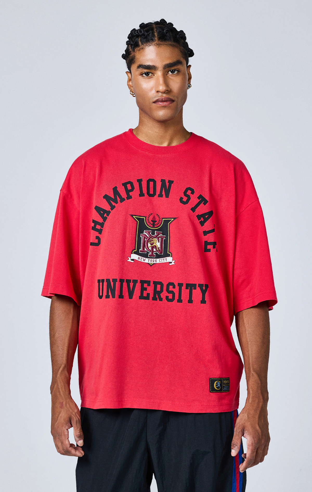 Archive Erkek Kırmızı Boxy Fit Crewneck T-Shirt | Champion Türkiye
