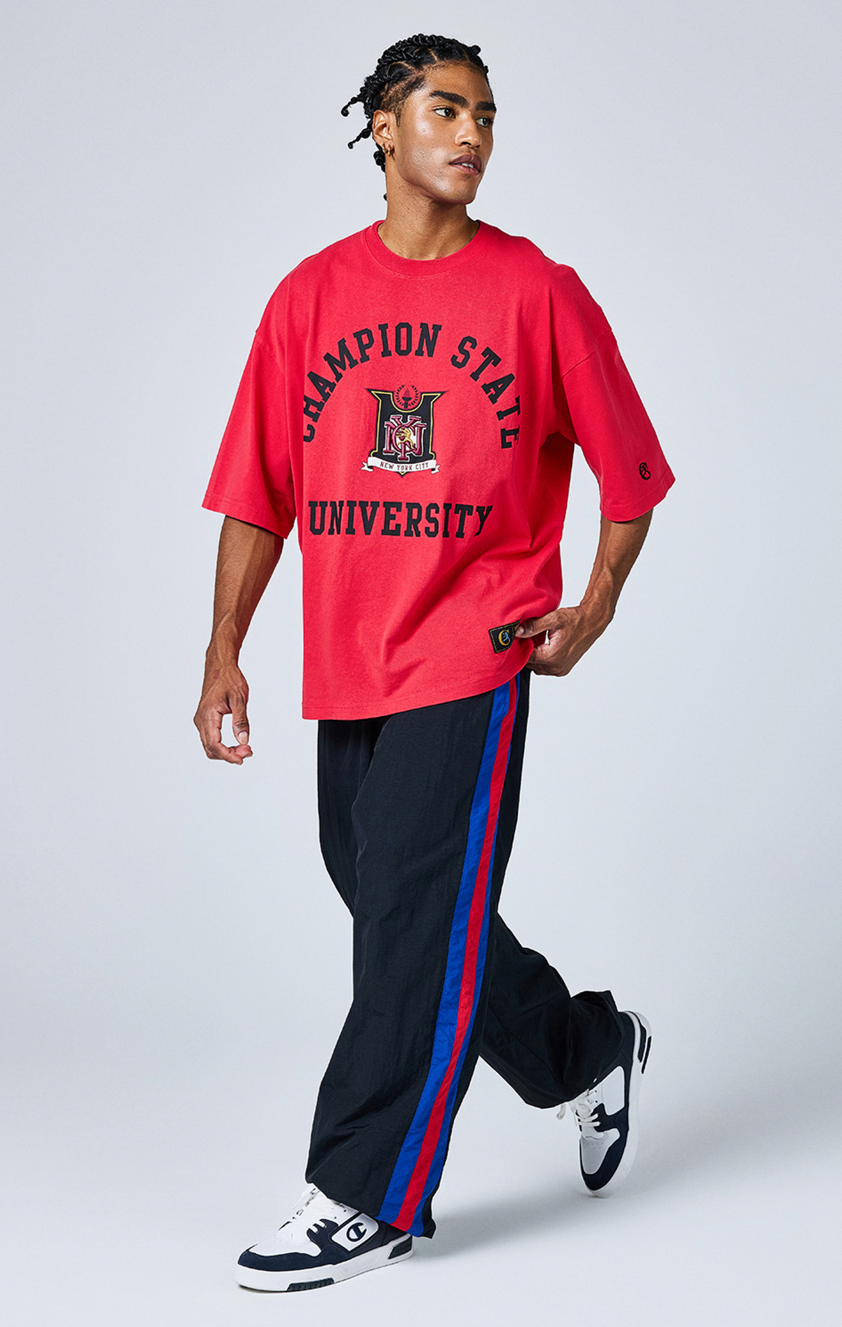 Archive Erkek Kırmızı Boxy Fit Crewneck T-Shirt | Champion Türkiye