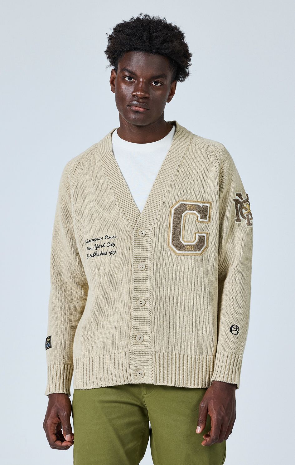 Archive Erkek Bej Custom Fit Cardigan Top | Champion Türkiye