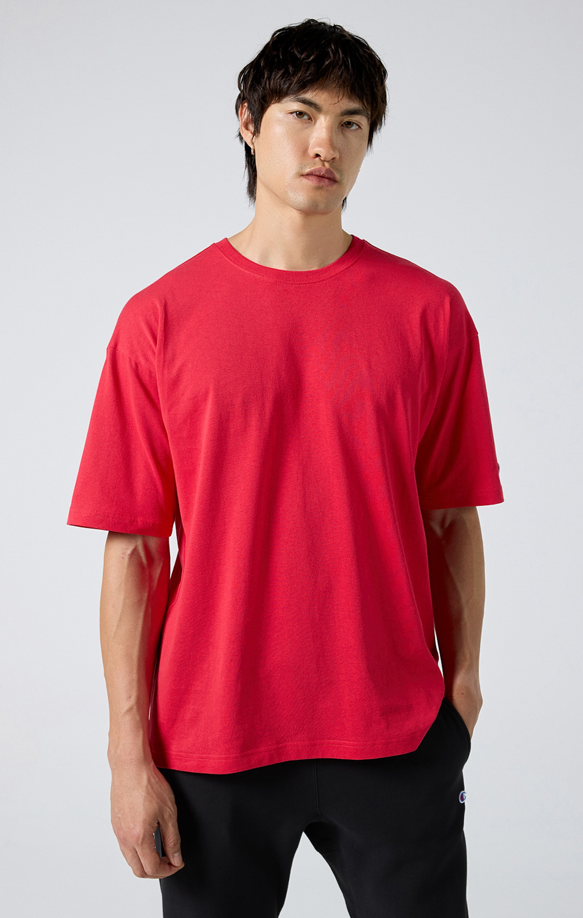 Reverse Weave Erkek Kırmızı Boxy Fit T T-Shirt | Champion Türkiye