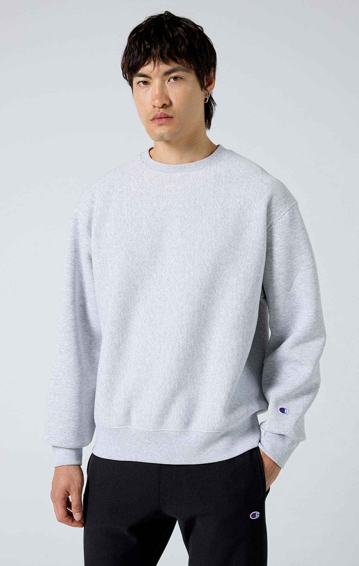 Reverse Weave Erkek Gri Standard Fit Crewneck Sweatshirt
