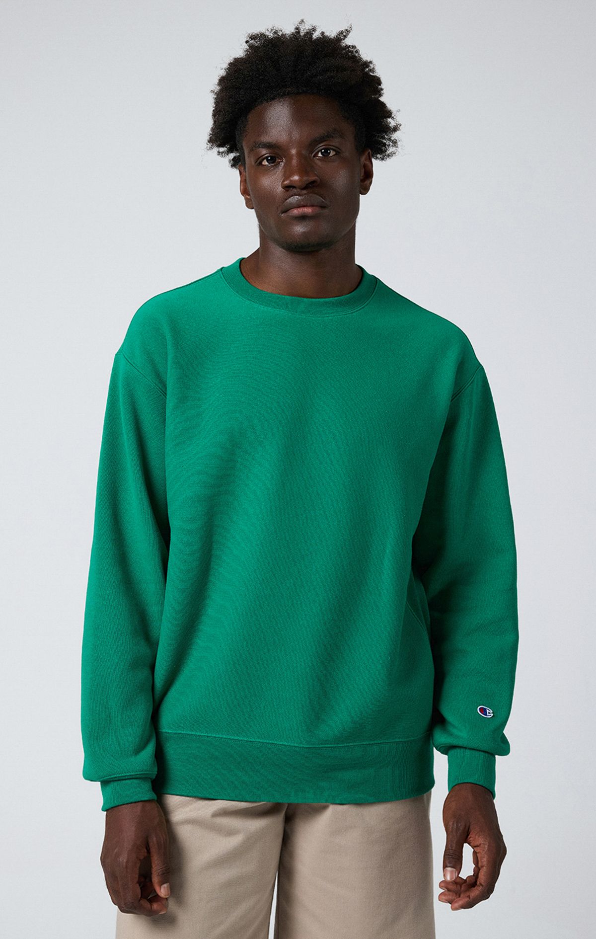 Reverse Weave Erkek Gri Standard Fit Crewneck Sweatshirt
