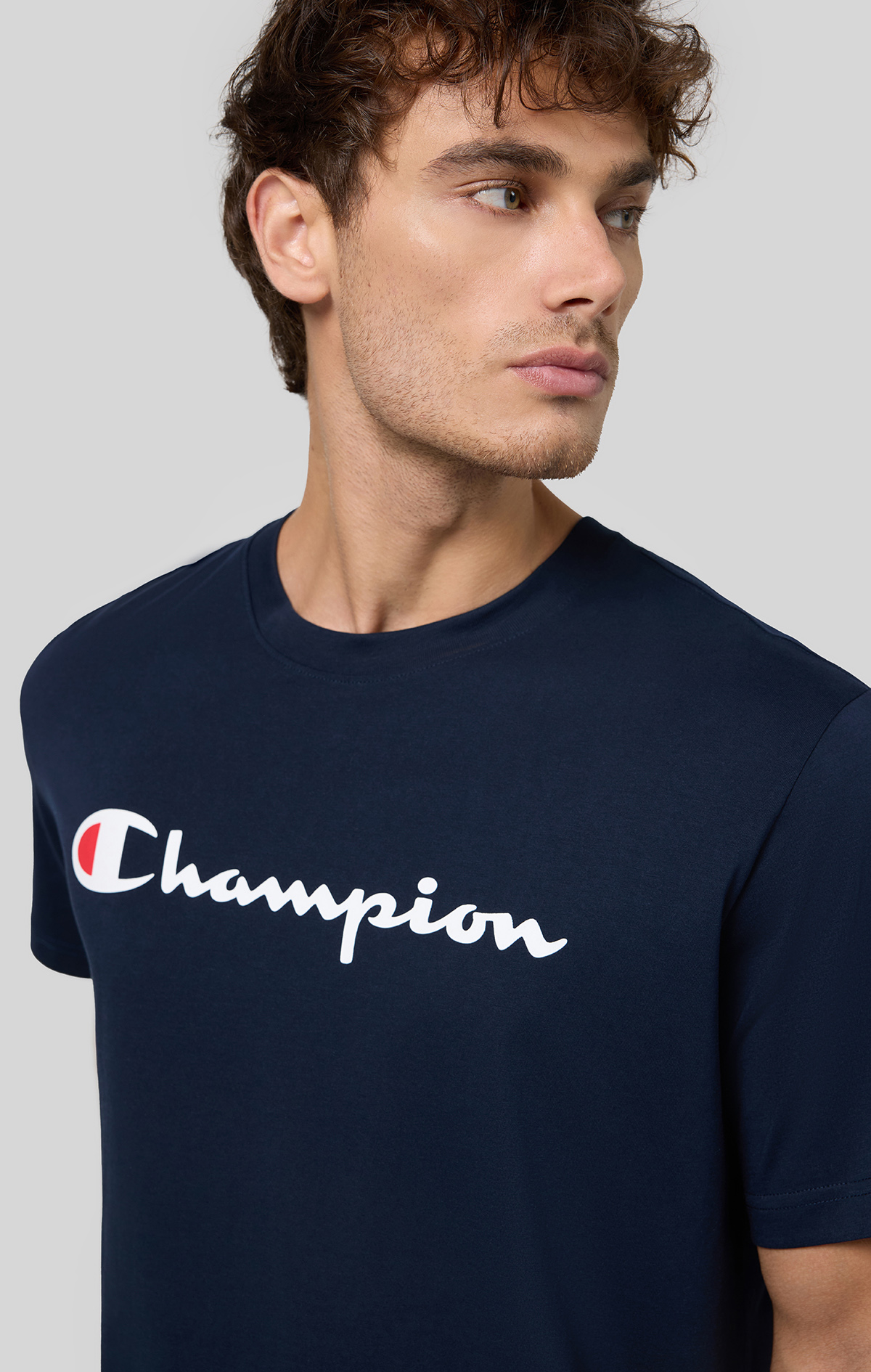 Icons Erkek Mavi Standard Fit SS Tee | Champion Türkiye