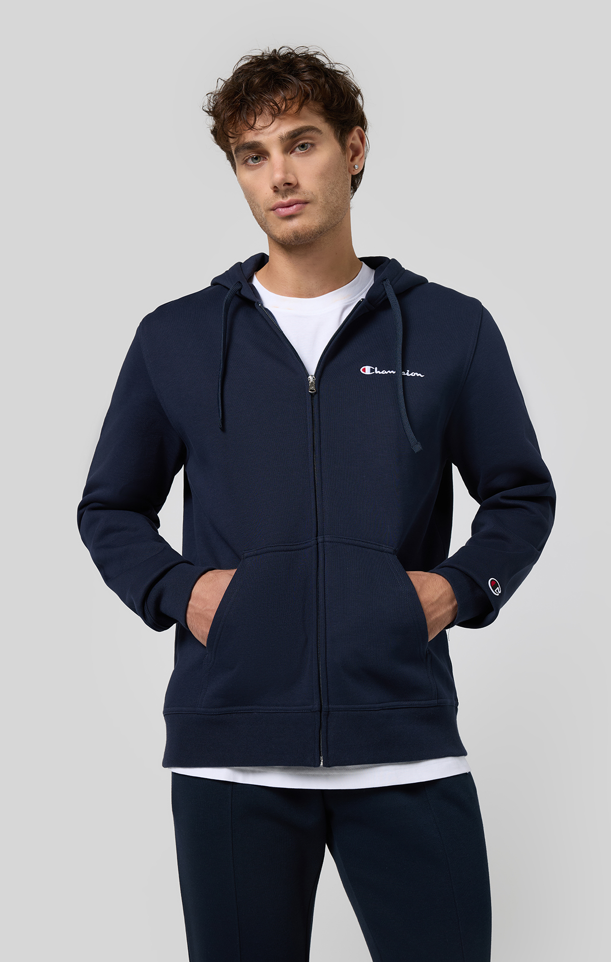 Lacivert Full Zip Hoodie Sweatshirt | Champion Türkiye