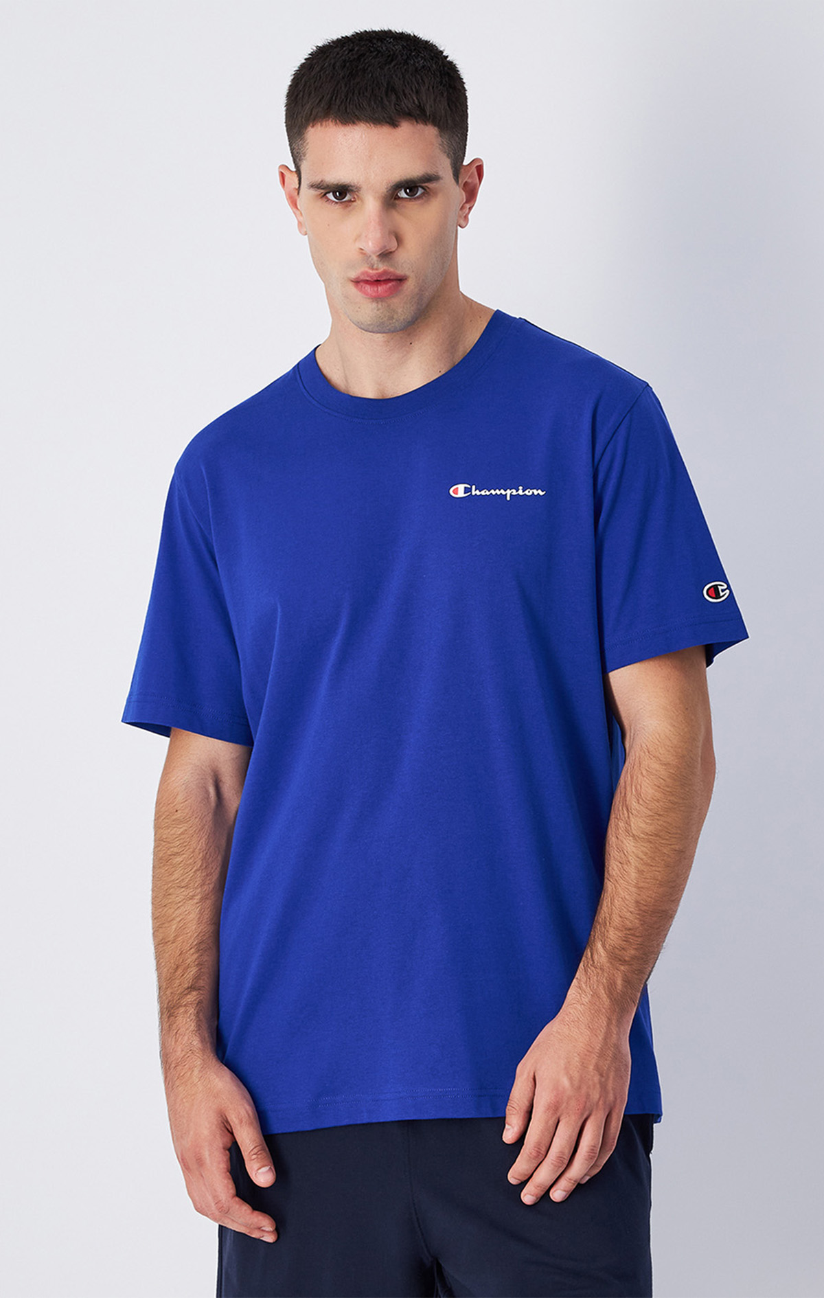 Icons Erkek Mavi Standard Fit SS Tee | Champion Türkiye