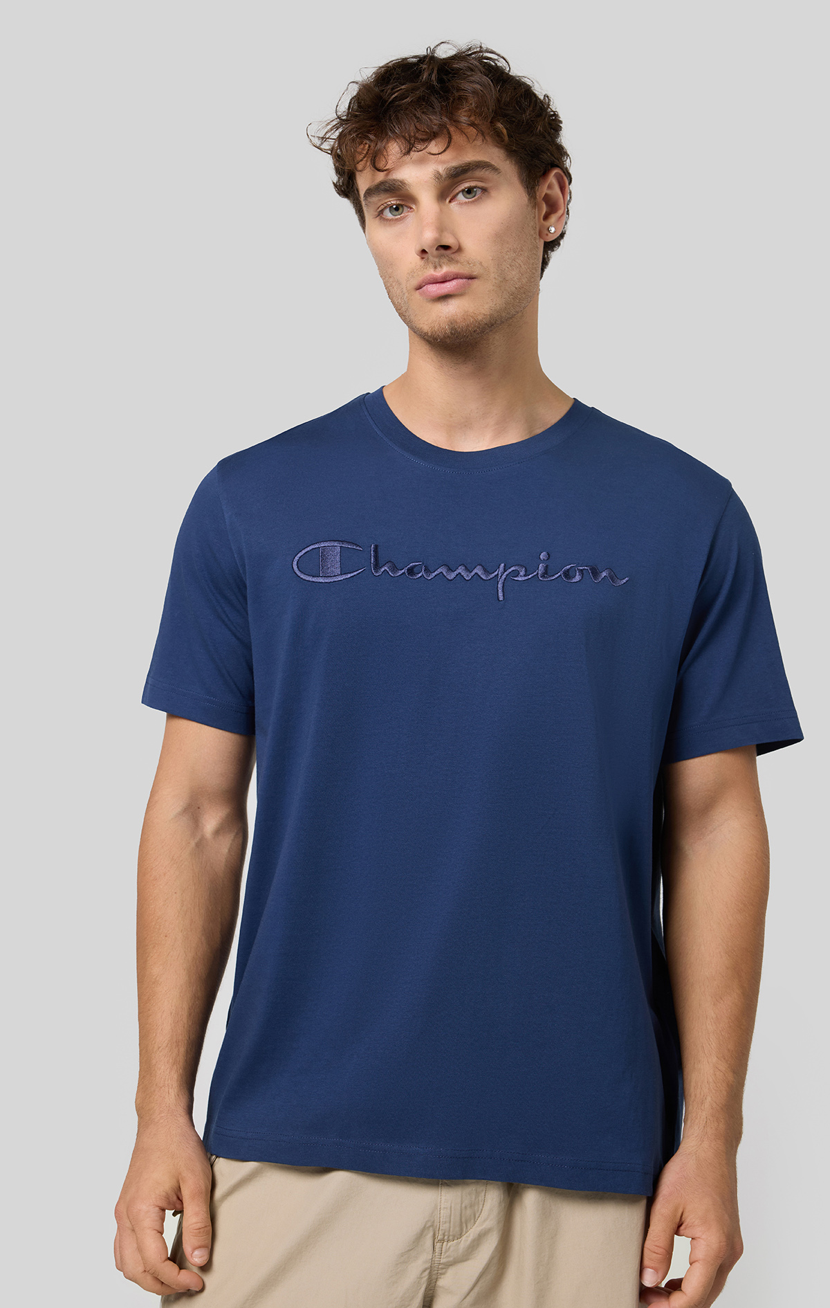 Icons Erkek Lacivert Standard Fit SS Tee | Champion Türkiye