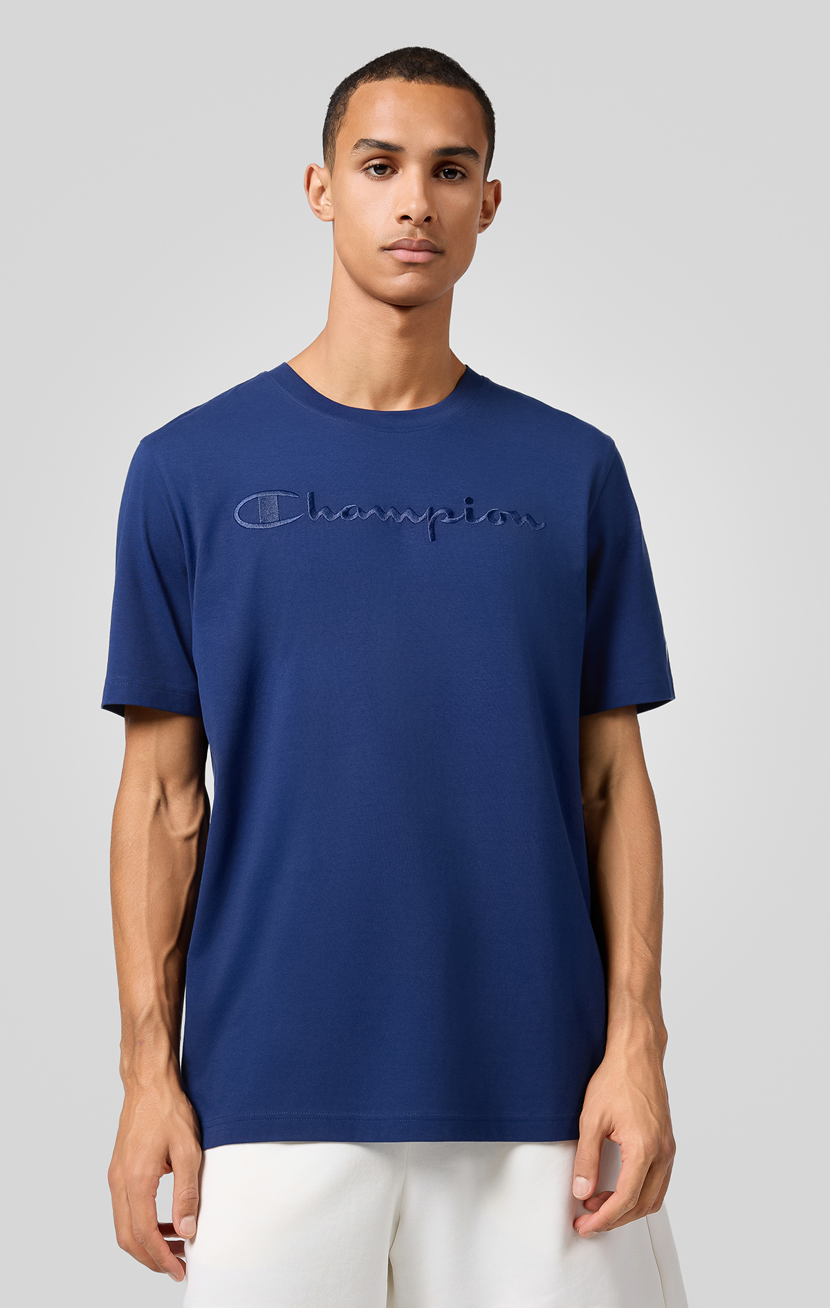 Icons Erkek Lacivert Standard Fit SS Tee | Champion Türkiye