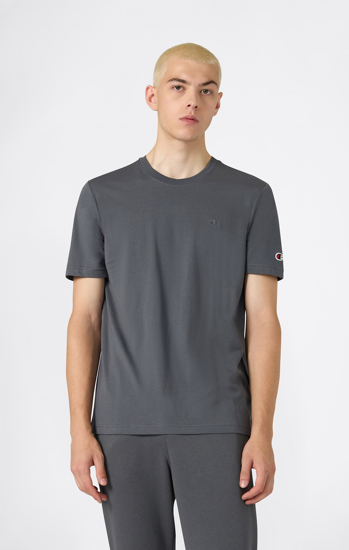 Icons Erkek Gri Standard Fit SS Tee | Champion Türkiye