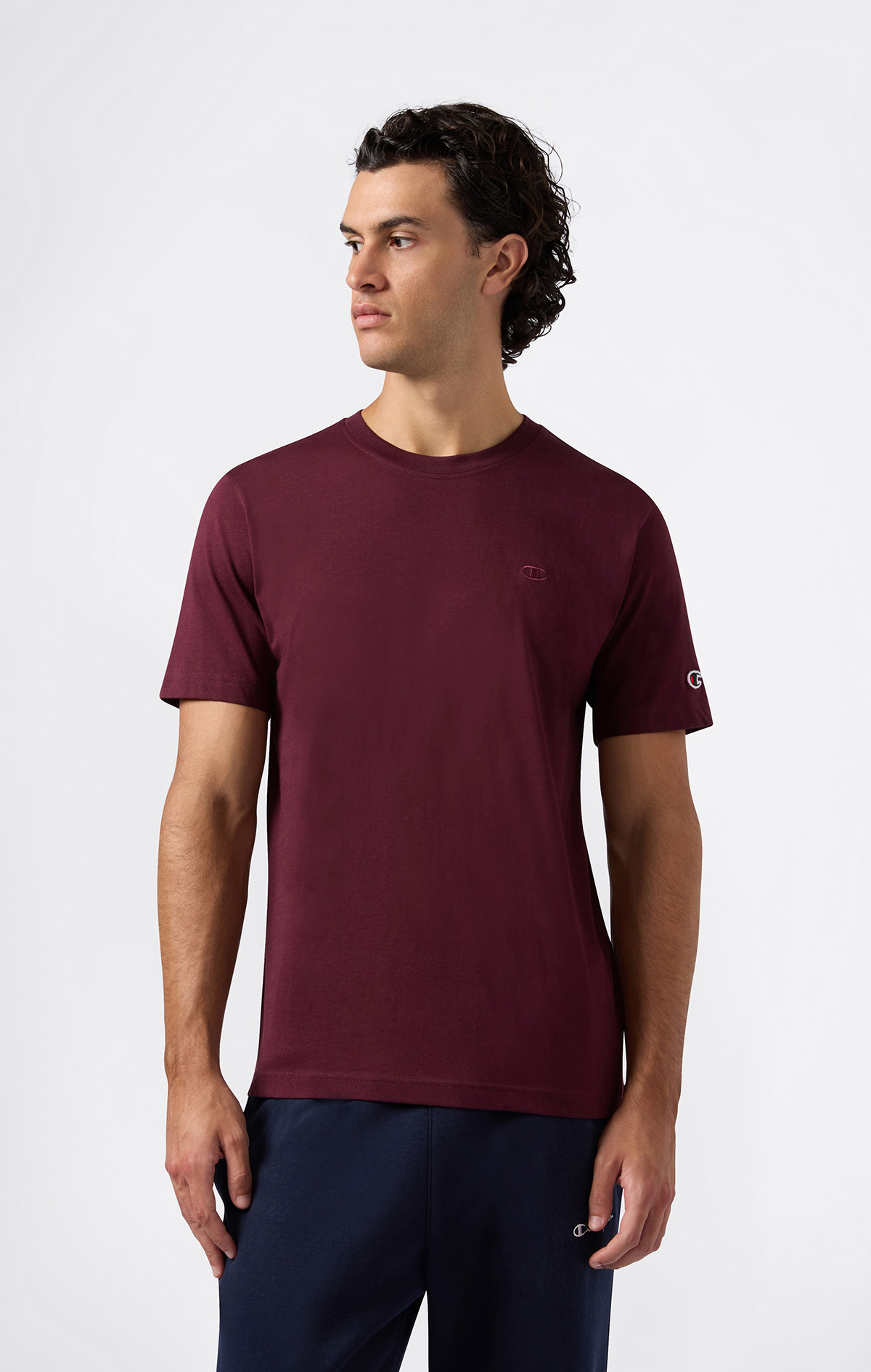Icons Erkek Gri Standard Fit SS Tee | Champion Türkiye