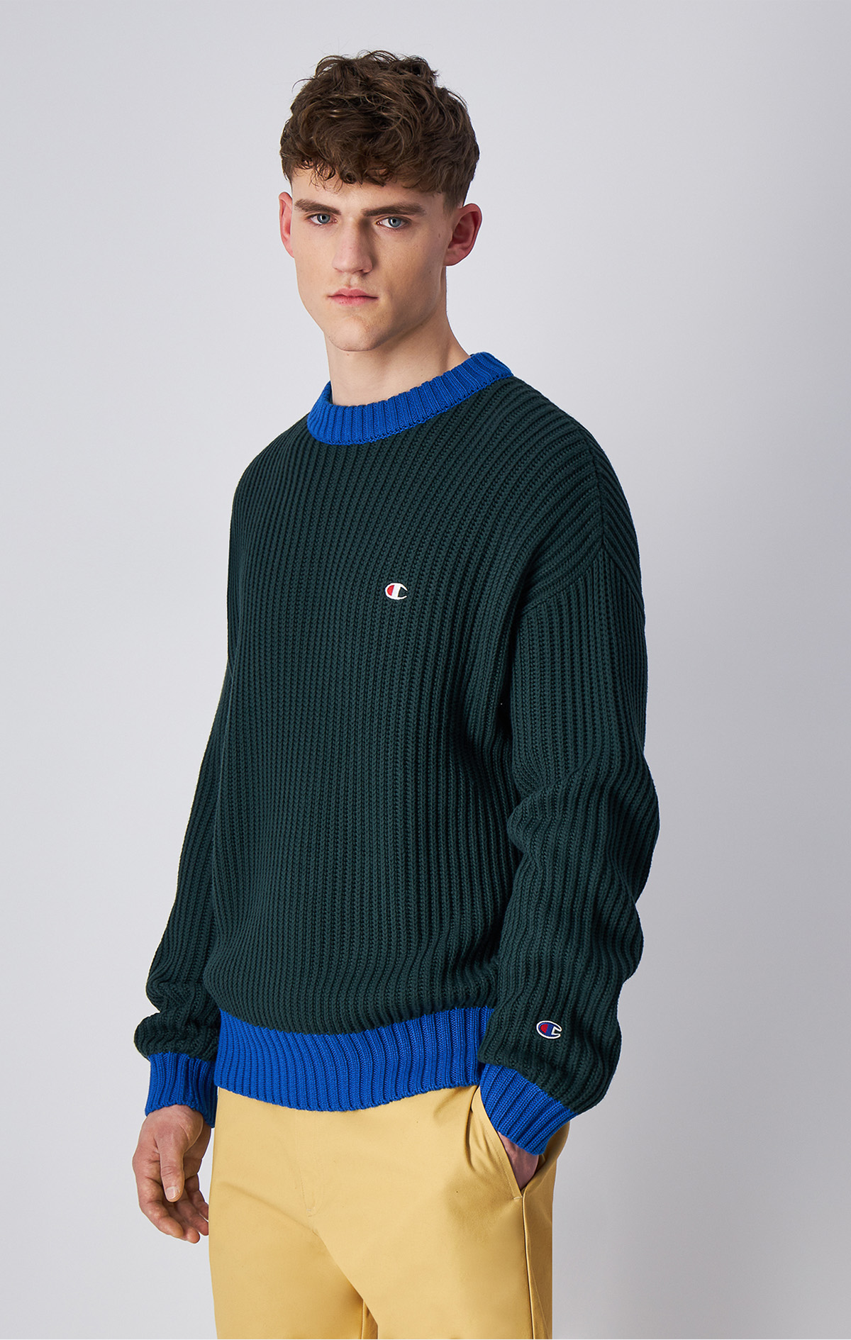 シャツ 70s Champion LAKELAND Hi Neck Champion（チャンピオン） ハイネック モックネック ワンポイント 長袖