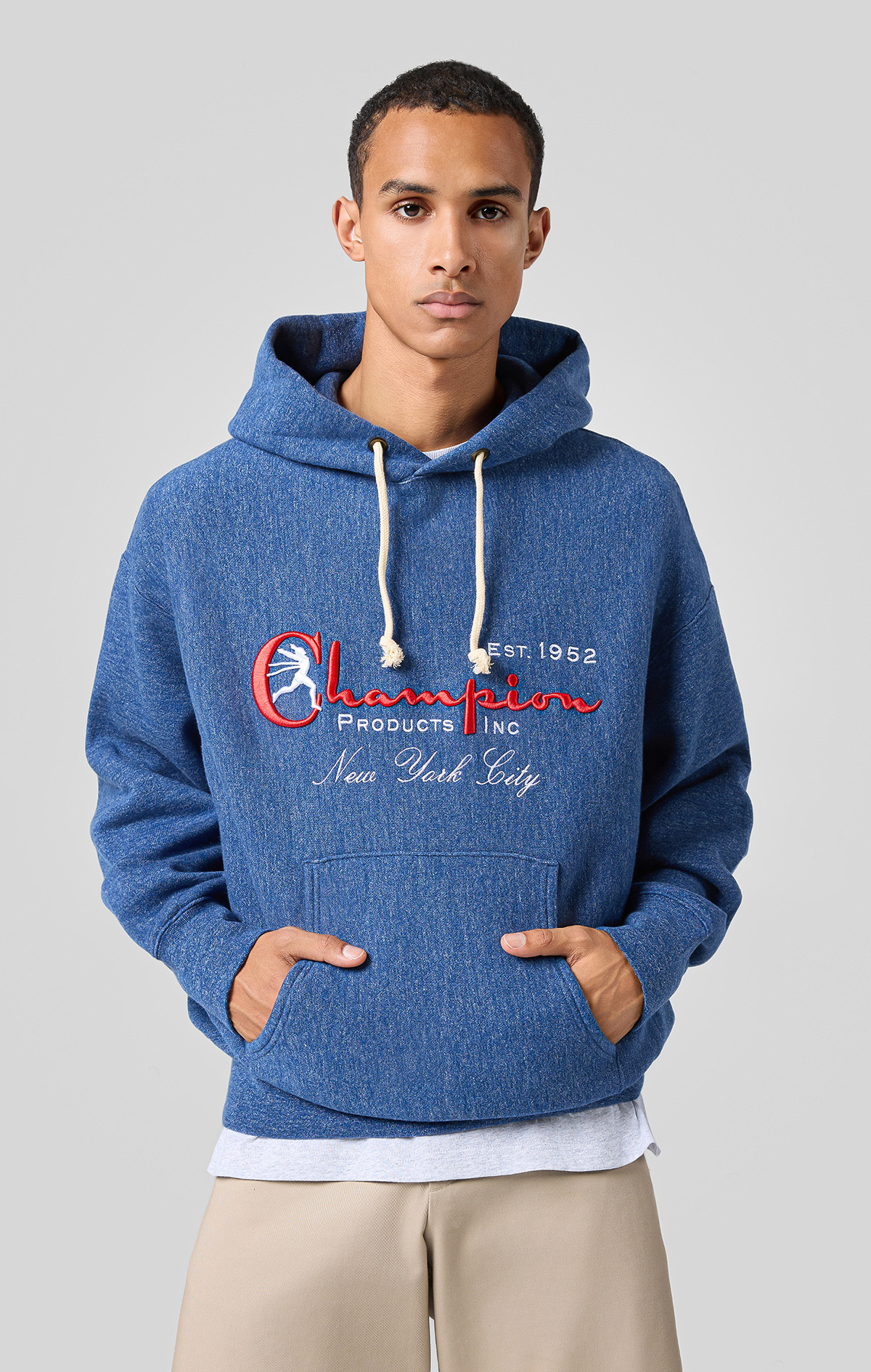 Chamachan④ Gri Hooded Sweatshirt | Champion Türkiye