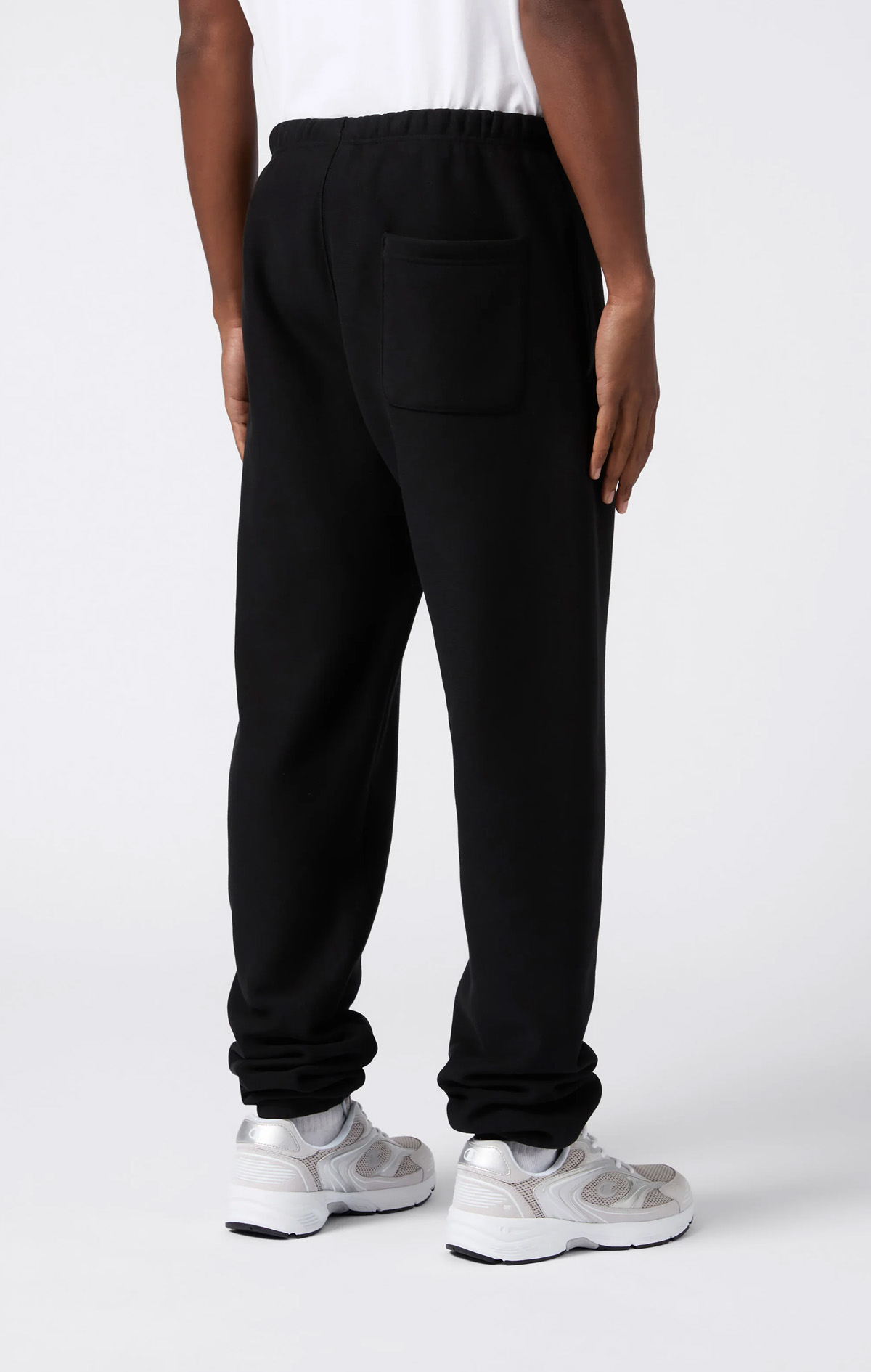 Reverse Weave Core Erkek Siyah Standard Fit Elastic Cuff Pants