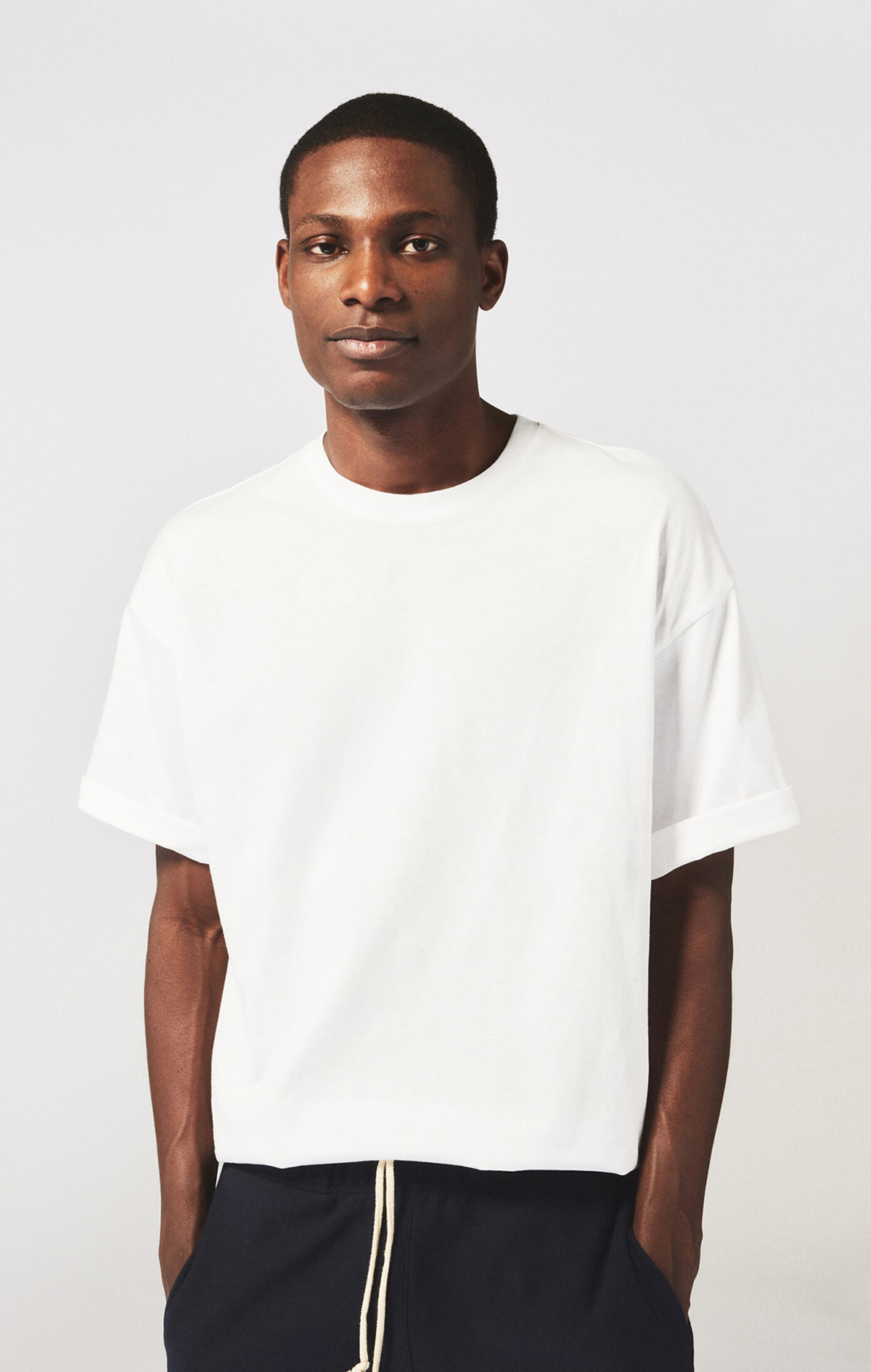 Reverse Weave Core Erkek Gri Standard Fit T-Shape Tee | Champion
